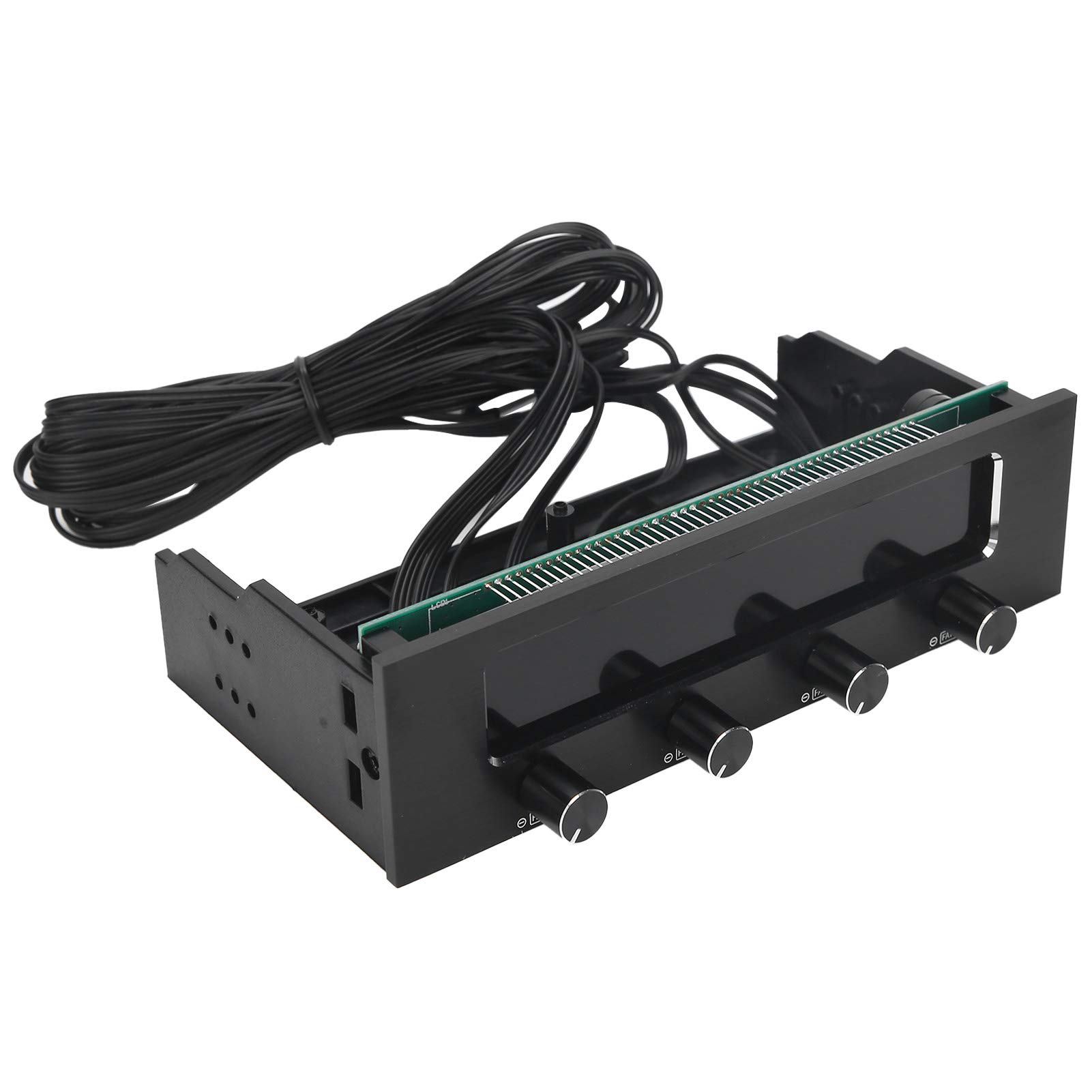 5.25 Inch Fan Speed Controller - 4-Channel LCD Front Panel for PC CPU Cooling | Adjustable Computer Fan Controller for Gaming PC, Workstation & Home Office Use