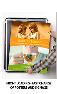8.5 x 14 Inch Front Loading Poster Snap Frames with SwingSnaps - 1.25