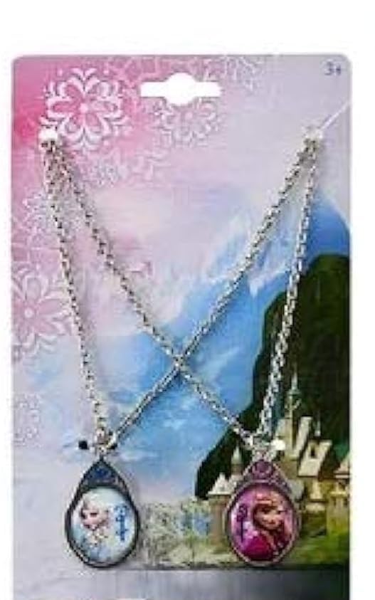 Disney Frozen Best Friends Necklace Set - Anna & Elsa Matching Necklaces for Kids & Teens - Perfect for Birthdays, Christmas & Friendship Gifts