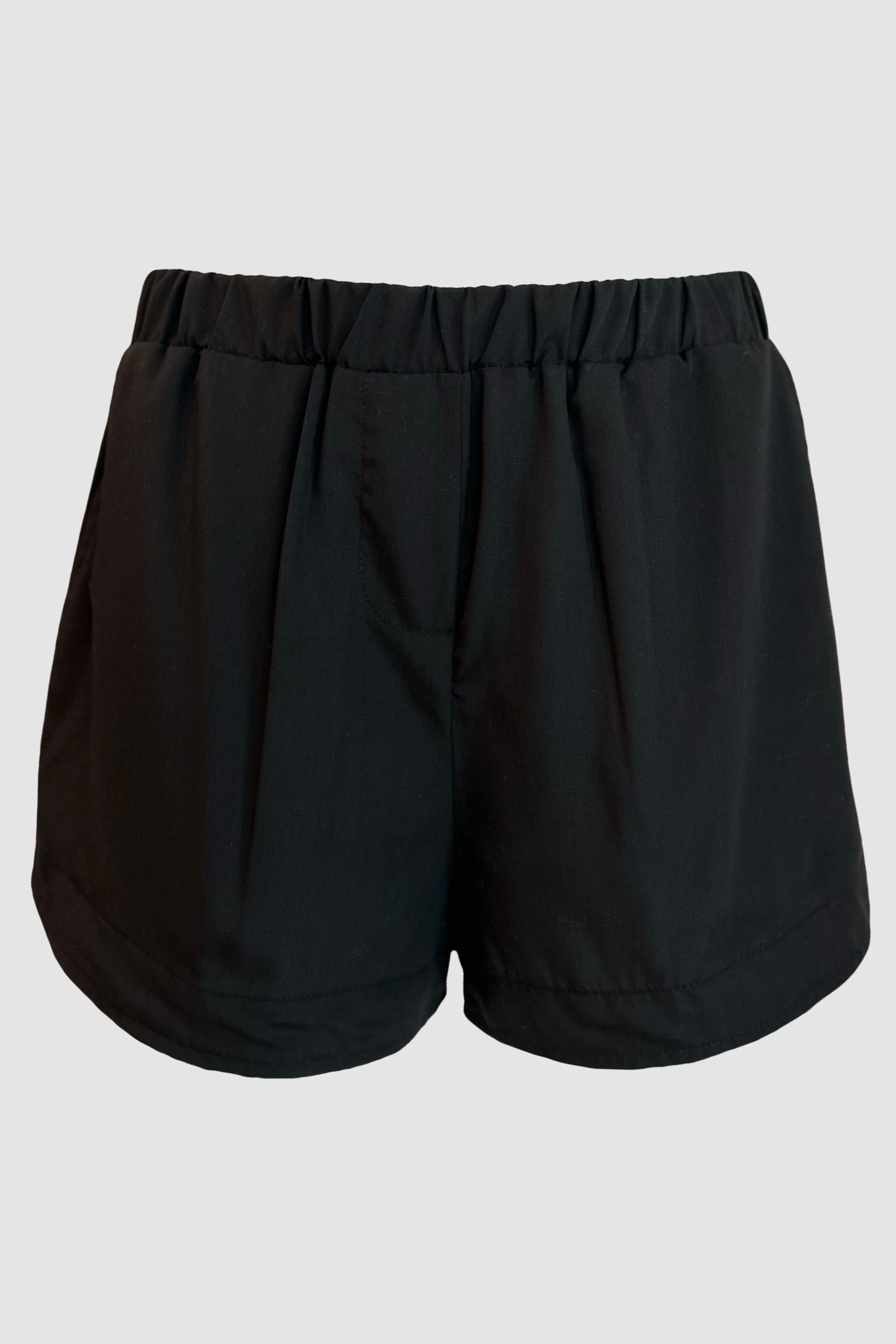 KYLA Women's Black Broadcloth Shorts - Comfortable Casual Summer Shorts for Walking, Running, and Outdoor Activities