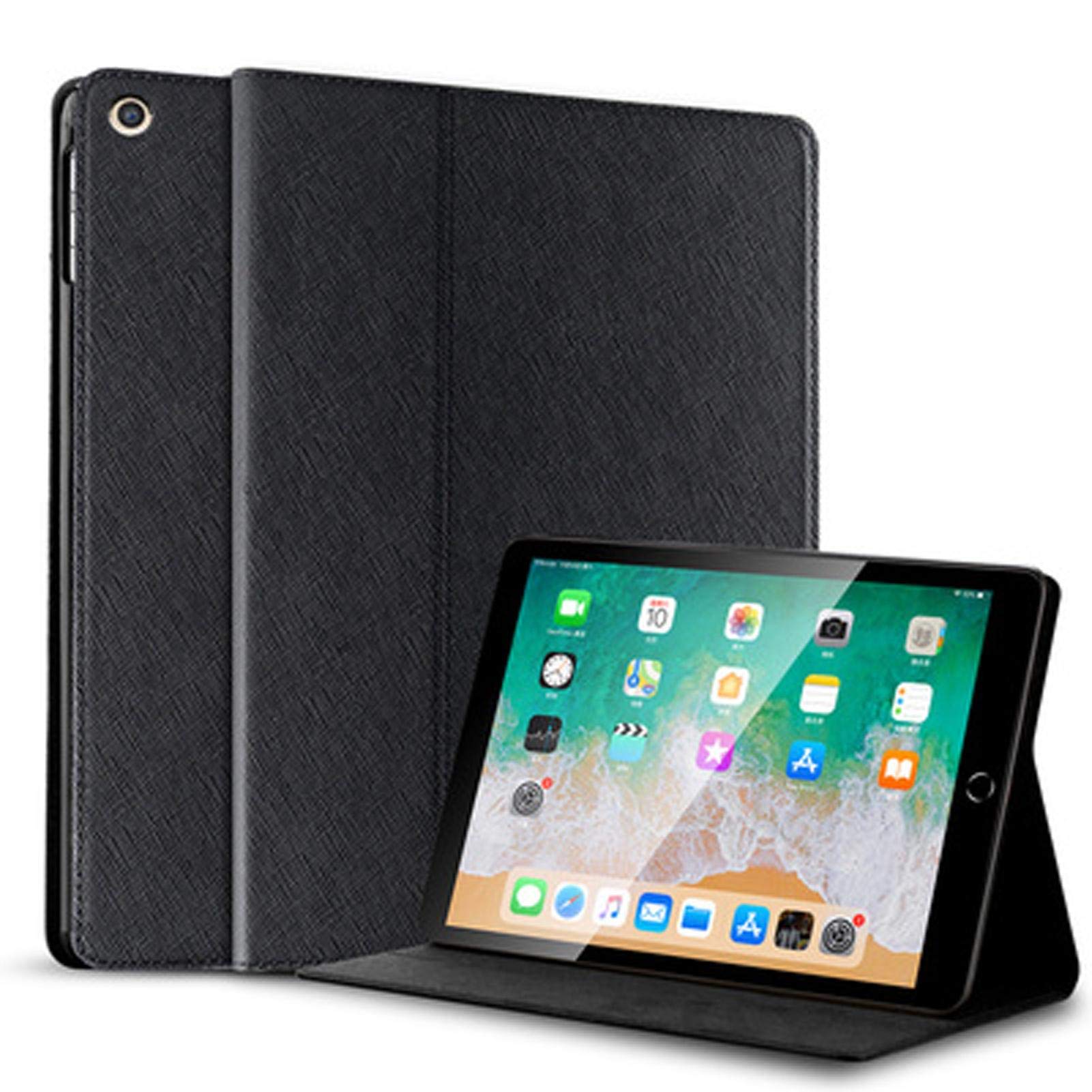 Premium Genuine Cowhide Leather Case for iPad Air 4 10.9 Inch (2020 Model) with Built-in Apple Pencil Holder - Slim Folio Cover for iPad Air 4th Generation - Black | Perfect for Work, Travel & Everyday Protection