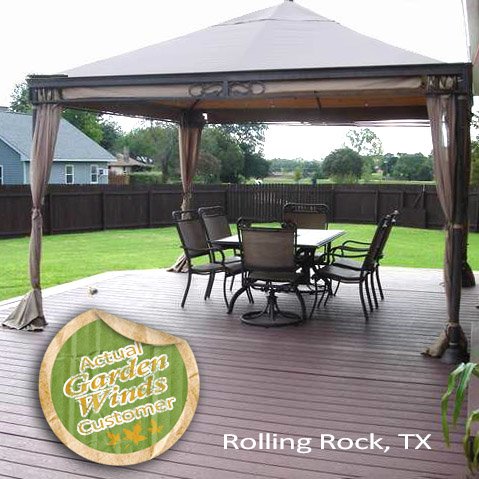 Garden Winds JRA 12x12 Gazebo Replacement Canopy Top Cover - Durable Outdoor Shade Solution for Patio, Deck & Backyard