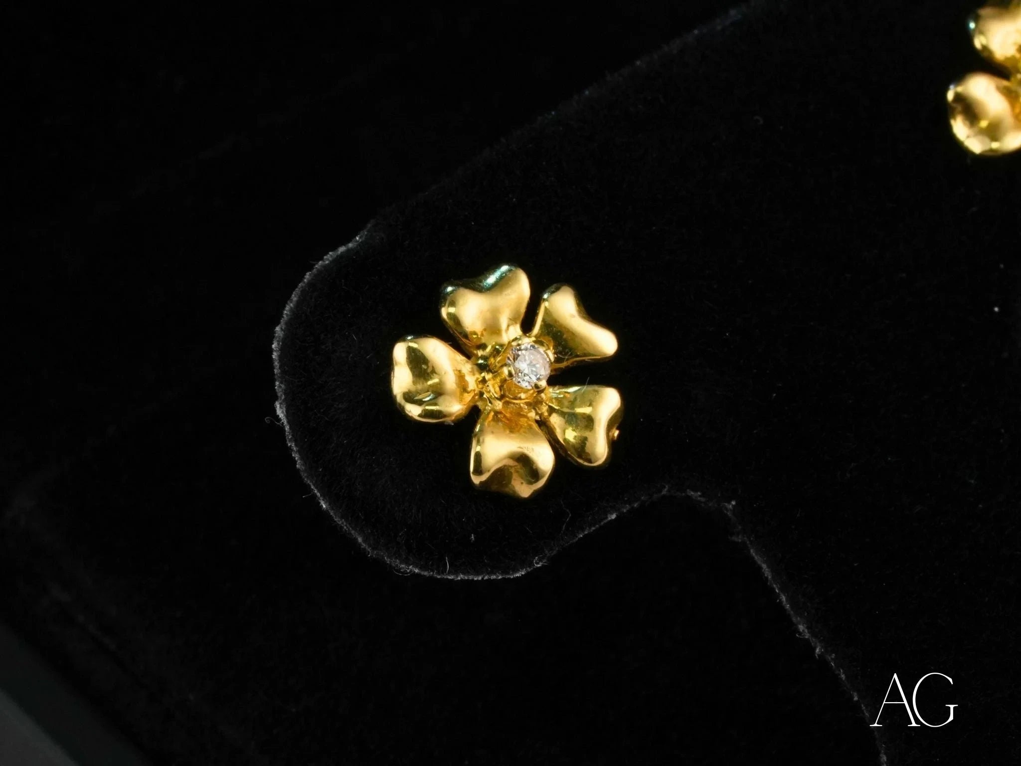 18k Gold Diamond Flower Stud Earrings - 0.06ct Natural Diamond Floral Jewelry for Women | Perfect for Weddings, Anniversaries & Special Occasions