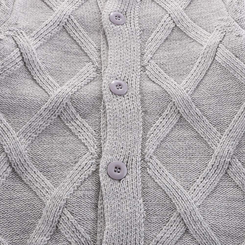 Boys' Solid Stand Collar Wool Cardigan - Warm Winter Sweater for Kids | Cozy Layering for School, Playdates & Outdoor Activities