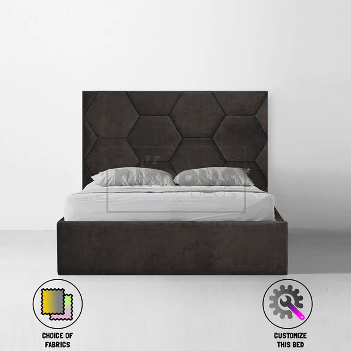 Queen Size Honeycomb Bed Frame with Strong Metal Support - Perfect for Modern Bedrooms & Guest Rooms