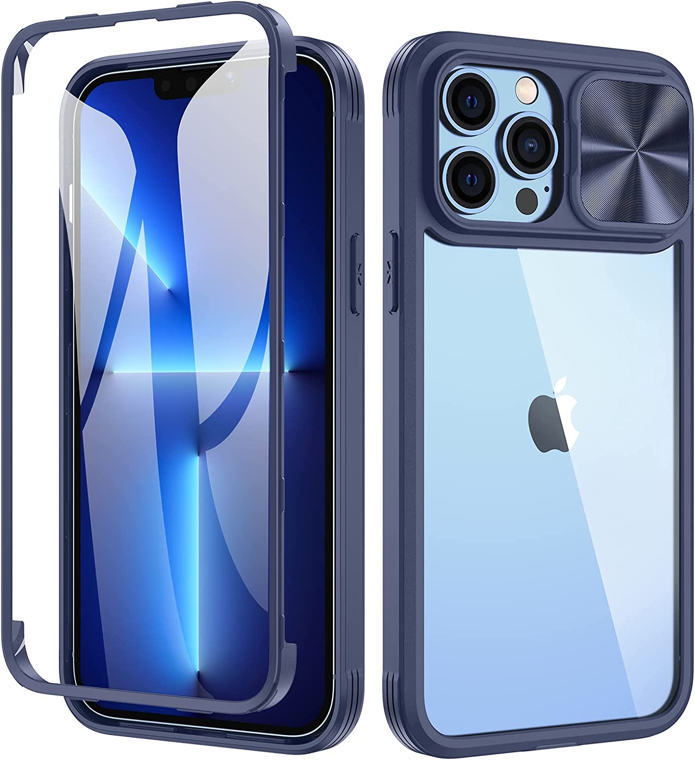Maxdara iPhone 13 Pro Max Case with Built-in Screen Protector - 6.7 Inch Shockproof Protective Cover, Pink & Green - Perfect for Everyday Use, Travel & Outdoor Activities