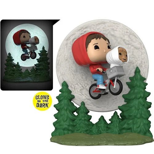E.T. 40th Anniversary Elliot and E.T. Flying Glow in the Dark Pop! Vinyl Figure - Collectible Movie Memorabilia for Home Display & Gift Giving