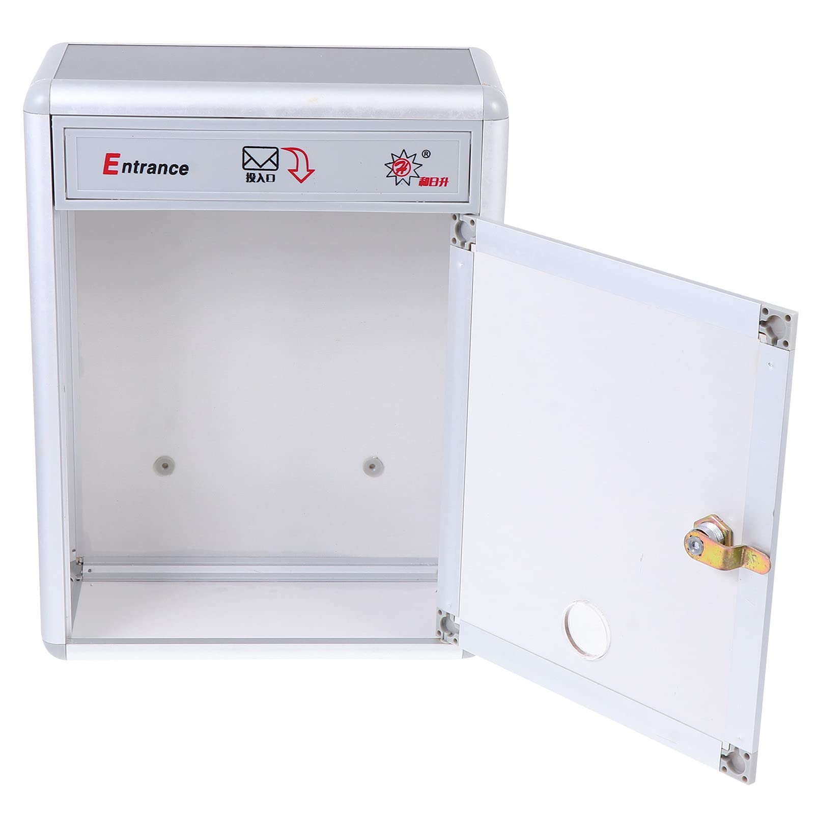 NUOBESTY Wall Mounted Mailbox - Outdoor Letter Box with Lock, Weatherproof Metal Mailbox for House, Apartment, Office - Perfect for Newspapers, Magazines & Package Delivery