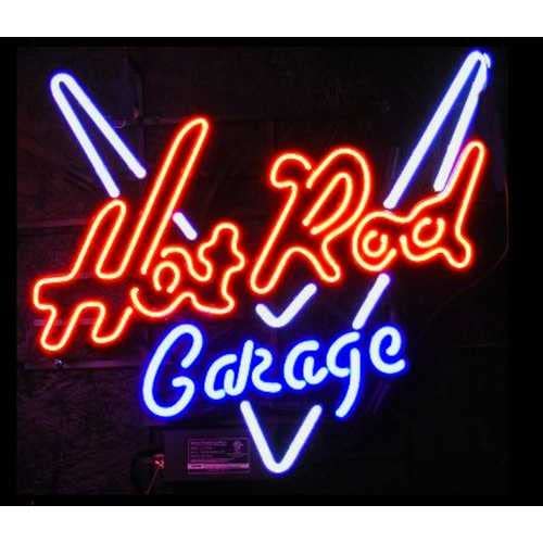 Vintage Hot Rod Garage Neon Bar Sign - Retro Car Decor for Man Cave, Home Bar & Automotive Themed Parties - Perfect for Car Enthusiasts & Collectors