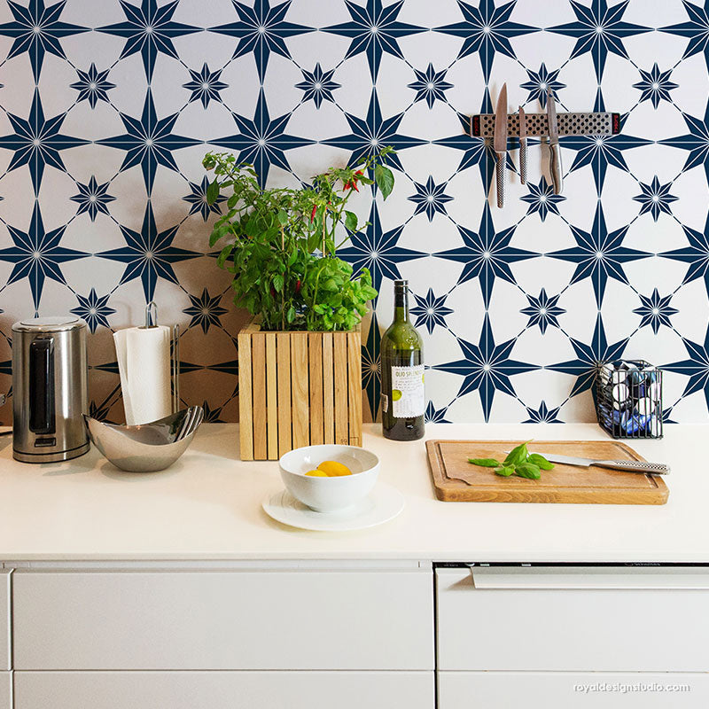 You're a Star Tile Stencil - DIY Mosaic Tile Decor Kit for Home, Bathroom & Kitchen Backsplash - Perfect for Crafting, Wall Art & DIY Projects