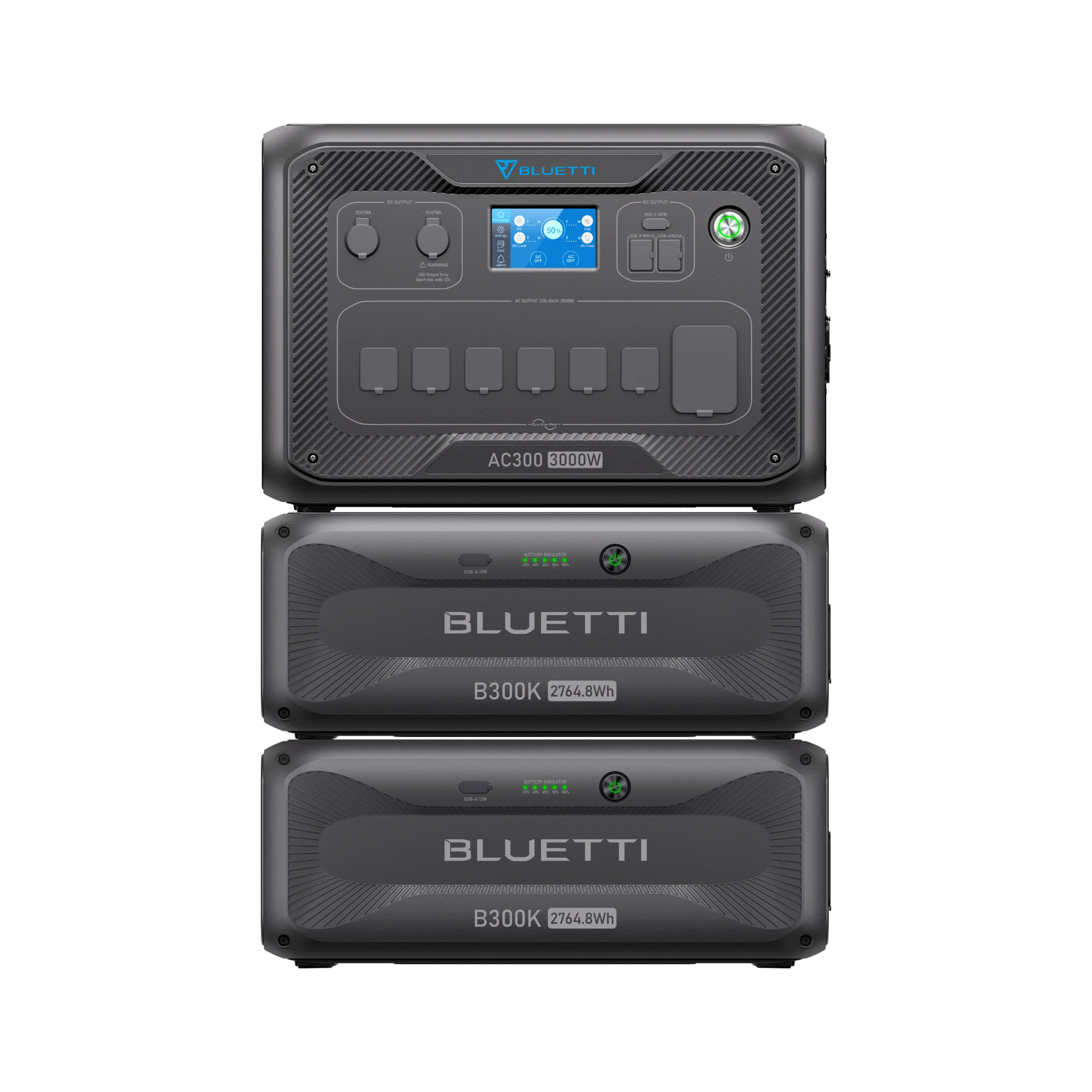 BLUETTI AC300 + B300K Solar Power Station | 3000W 3072Wh Home Battery Backup System for Emergency Power, Camping & Off-Grid Living