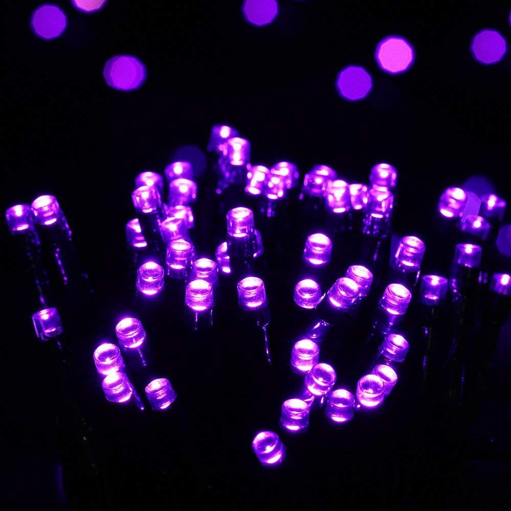 Toodour Solar Christmas Lights, 2 Packs 144ft 400 LED Waterproof Outdoor String Lights with 8 Lighting Modes - Solar Powered for Garden, Patio, Fence, Balcony & Christmas Tree Decoration (Purple) | Perfect for Holiday, Party, Wedding & Outdoor Decor