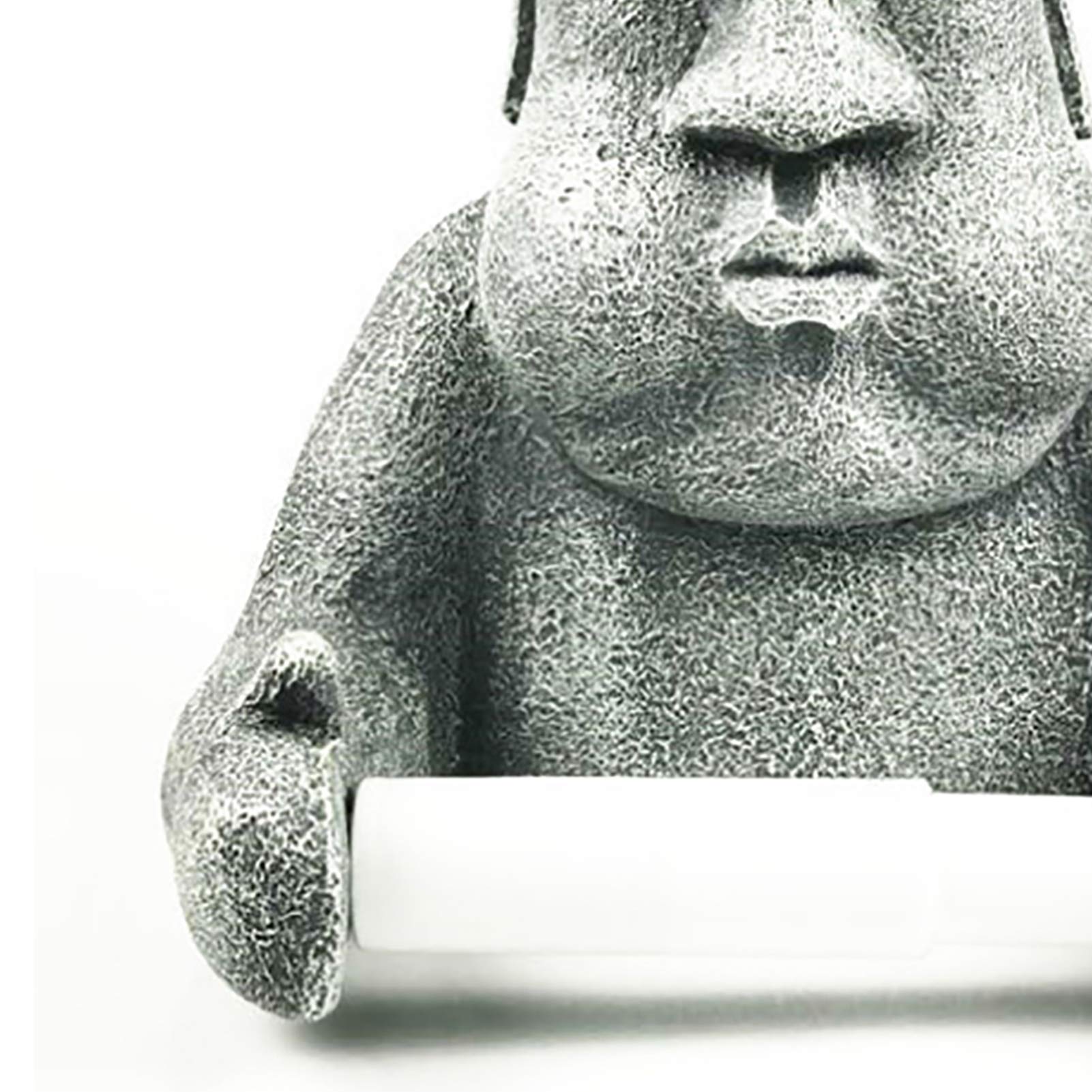 Funny Easter Island Toilet Paper Holder - Wall Mount Moai Statue Tissue Dispenser for Bathroom Decor, Grey | Unique Bathroom Accessory for Home & Office Use