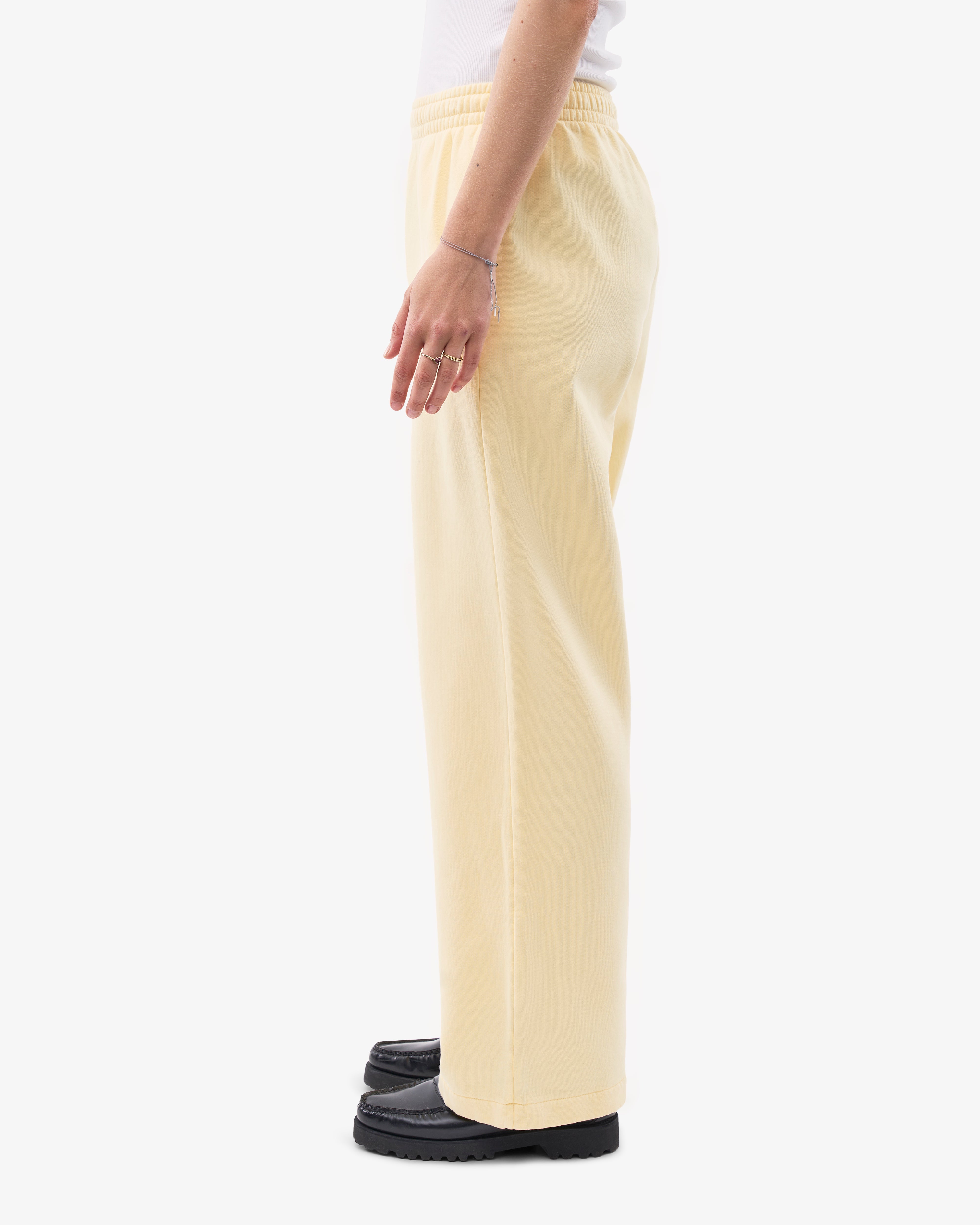 Organic Straight Leg Sweatpants for Women - Soft Yellow Comfortable Lounge Pants - Perfect for Yoga, Running Errands & Relaxing at Home