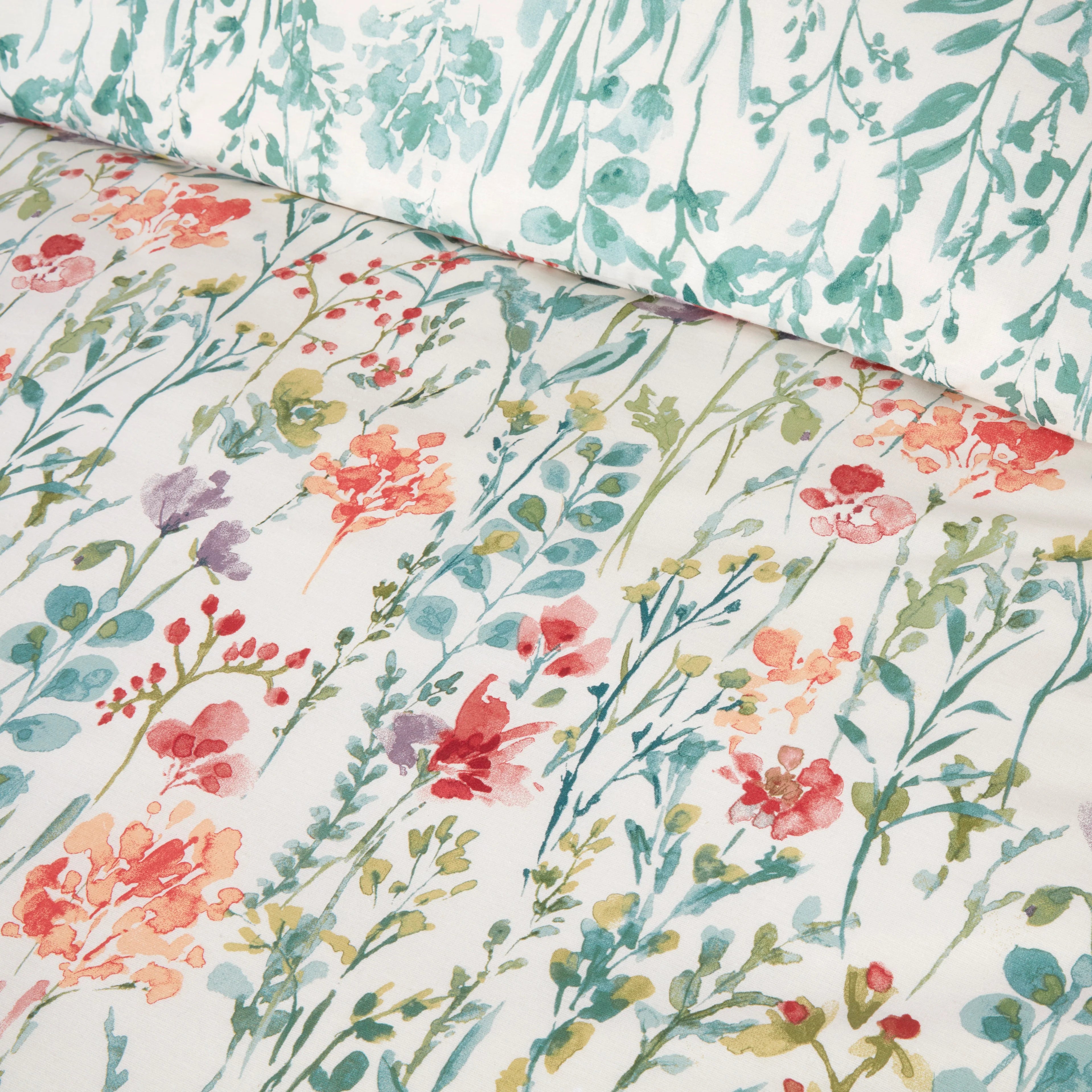 Premium Sundour Amaryllis Duvet Cover Set - Queen Size 4-Piece Bedding Set with Pillow Shams, Soft & Breathable Microfiber, Floral Print - Perfect for Master Bedroom, Guest Room & Cozy Home Decor