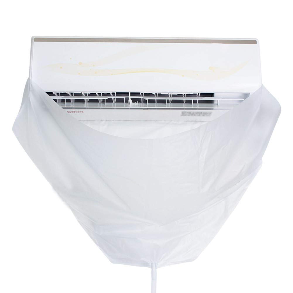 SQER Air Conditioner Waterproof Cleaning Cover with Drain Outlet - Dust & Washing Protector Bag for Household AC Units | Perfect for Indoor & Outdoor AC Maintenance & Deep Cleaning