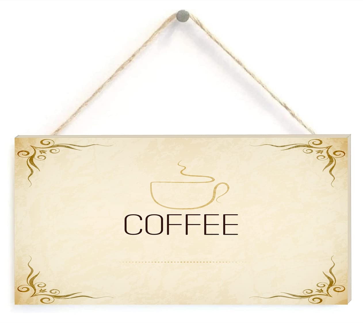 **Vintage Farmhouse Coffee Bar Decor - Rustic Wooden Sign for Kitchen & Coffee Shop - Perfect for Home, Cafe, and Office Decor (WoodSign063)**    *(Use in kitchens, coffee bars, cafes, offices, and farmhouse-style home decor to add a cozy, rustic charm.)*