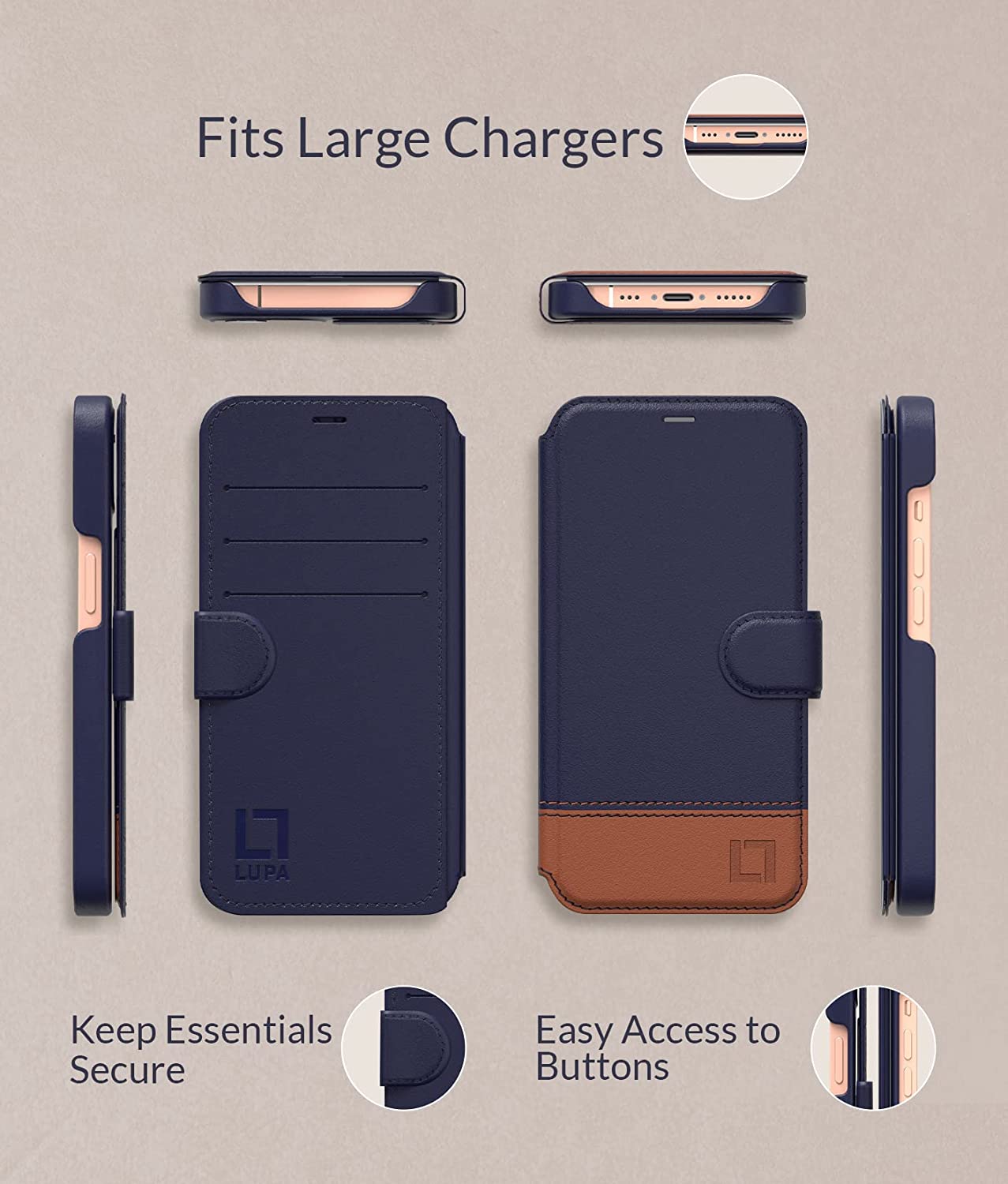 Premium iPhone 14 Pro Max Wallet Case with Card Holder - Slim Protective Cover for Men & Women | Perfect for Everyday Use, Travel & Business Meetings
