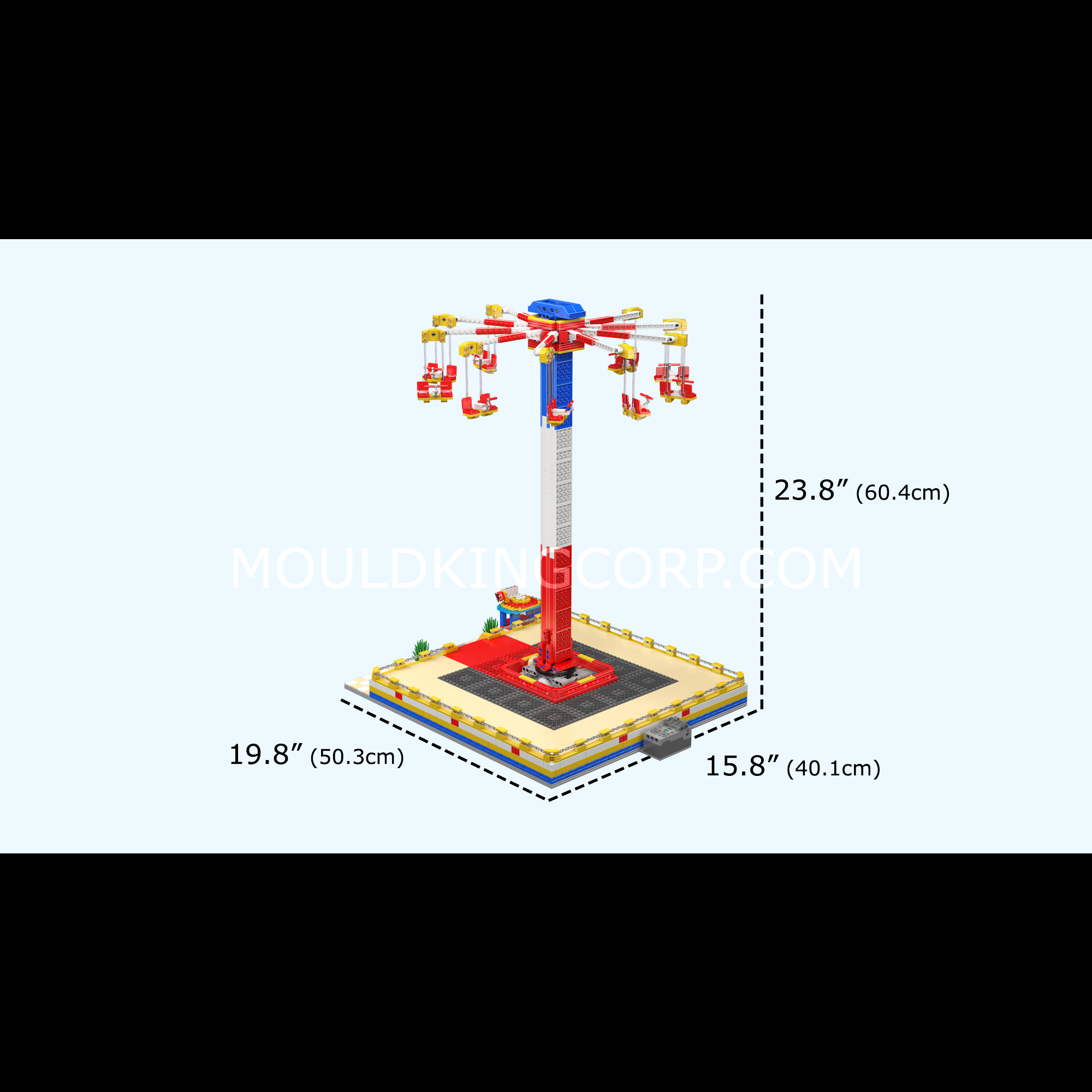 Mould King 11016 Electric Flying Chair Ride Building Blocks Set - 1,581 Pieces STEM Toy for Kids & Adults | Perfect for Creative Play, Birthday Gifts & Home Decoration