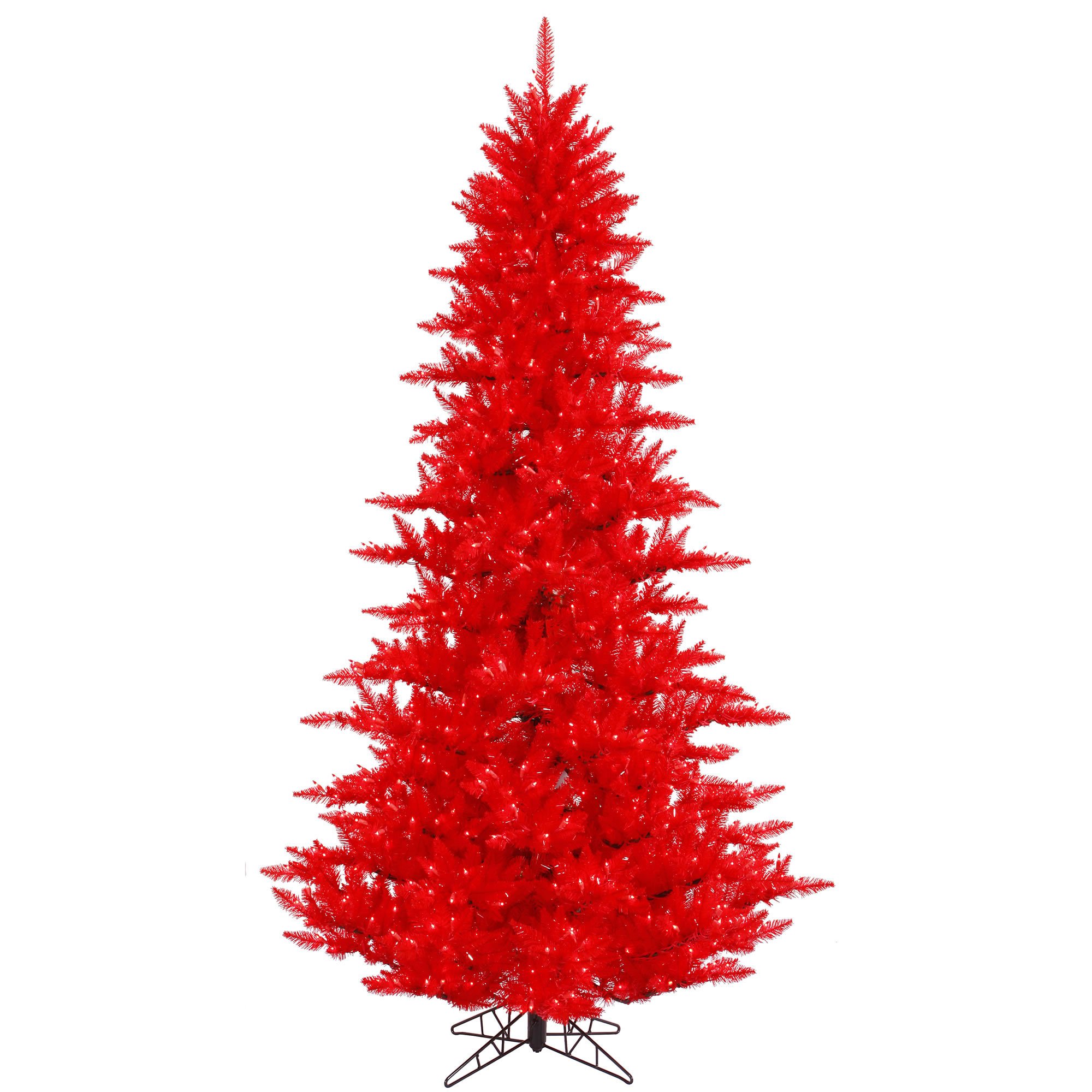 Vickerman 9ft Pre-Lit Artificial Christmas Tree with Red Dura-Lit LED Lights - Premium Indoor Holiday Decor for Living Room, Office & Festive Home Decoration