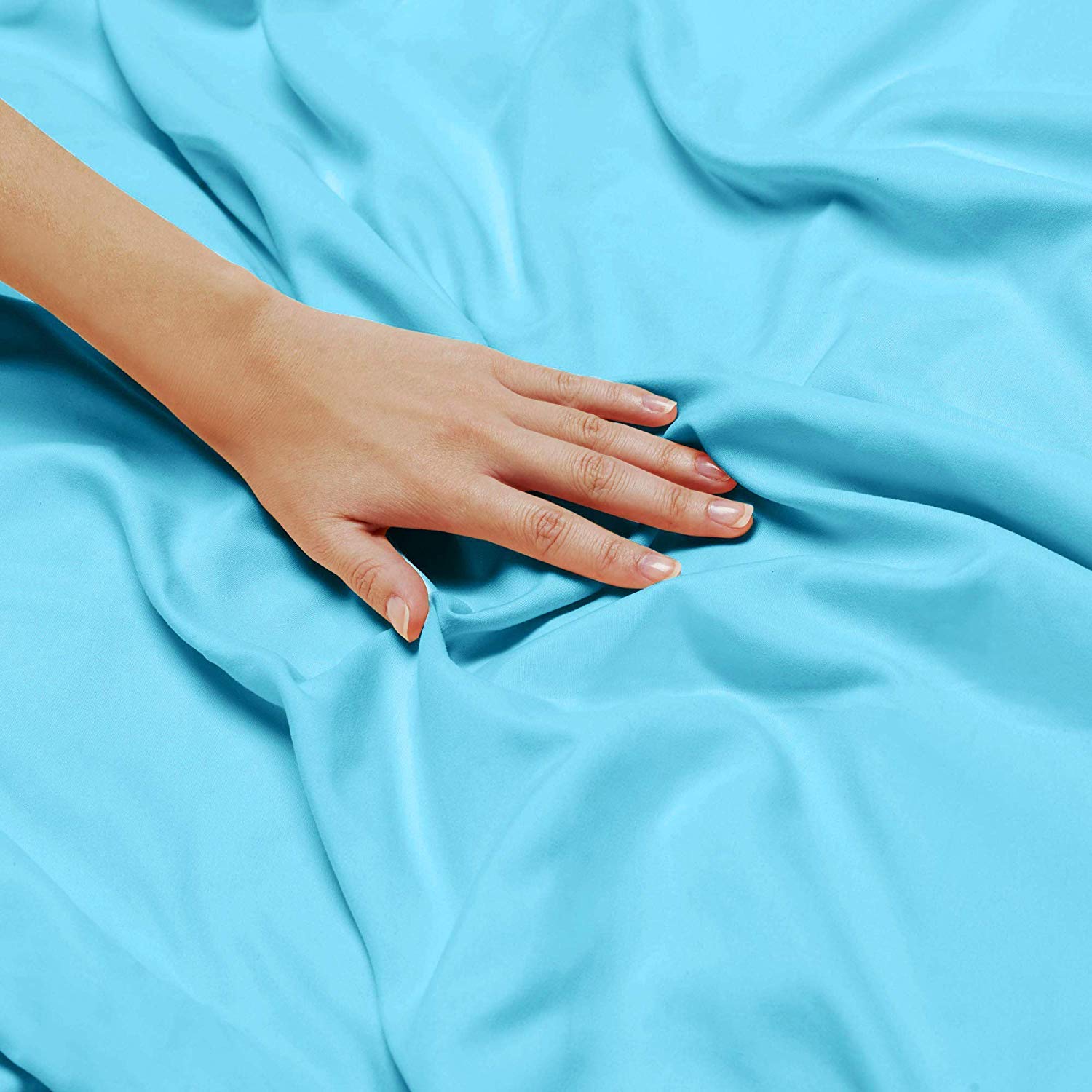 Premium 300 GSM Organic Cotton Duvet Cover & Comforter Set - 500 Thread Count, Aqua Blue, Twin Size (2-Piece) | Soft & Breathable Bedding for Cozy Nights & Luxurious Sleep