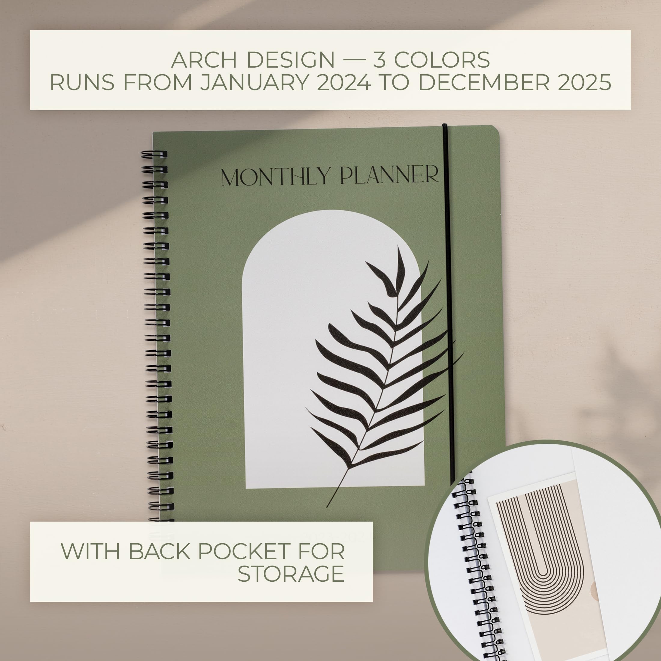 2025 Monthly Planner & Calendar Book - Elegant Arched To-Do List Notebook for Task Organization & Productivity Boost - December 2025 Edition - Perfect for Work, School & Personal Planning