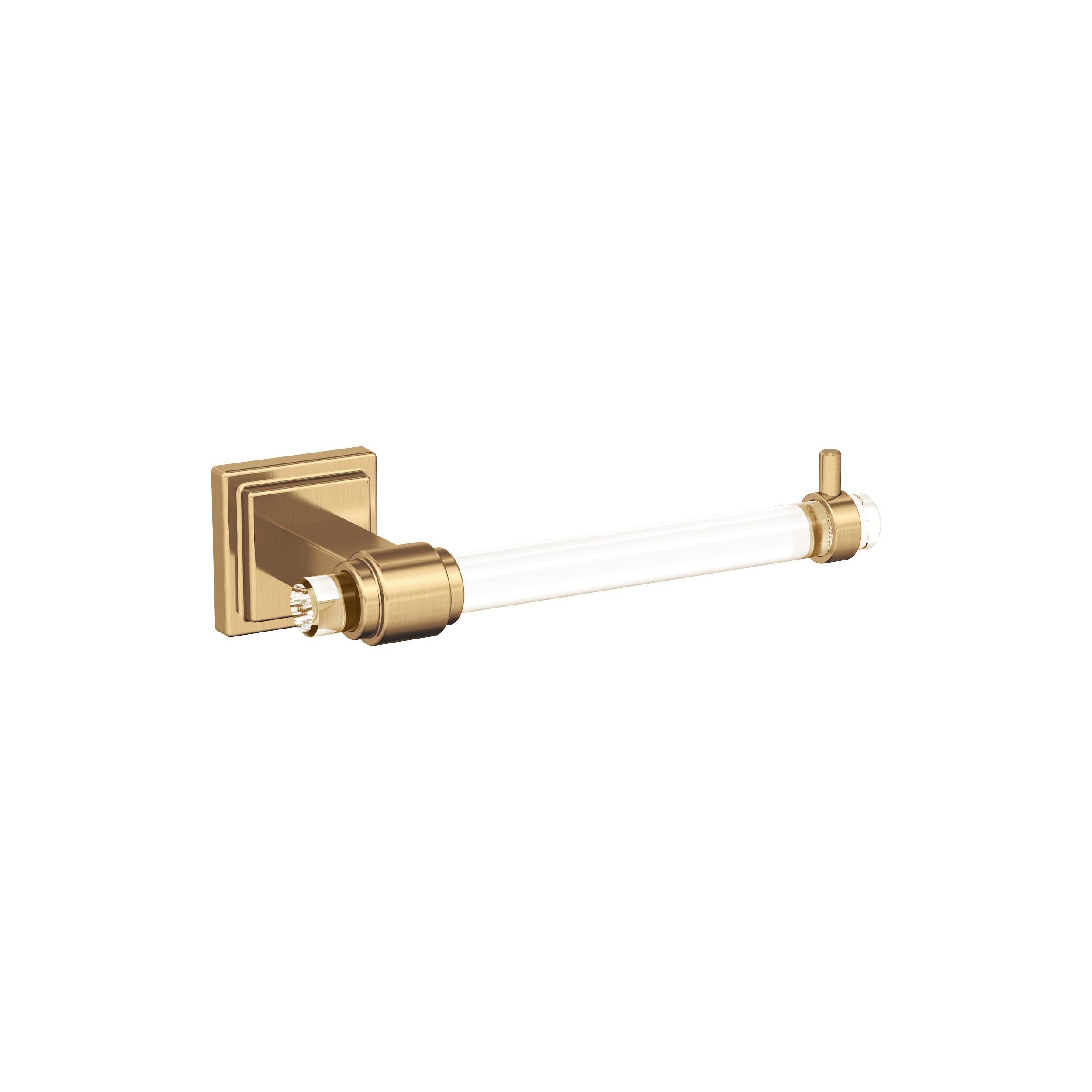 Amerock Glacio 18-Inch Towel Bar Set - Clear/Champagne Bronze Finish - 3-Piece Bathroom Accessories for Modern Homes - Perfect for Bathrooms, Spas & Guest Suites
