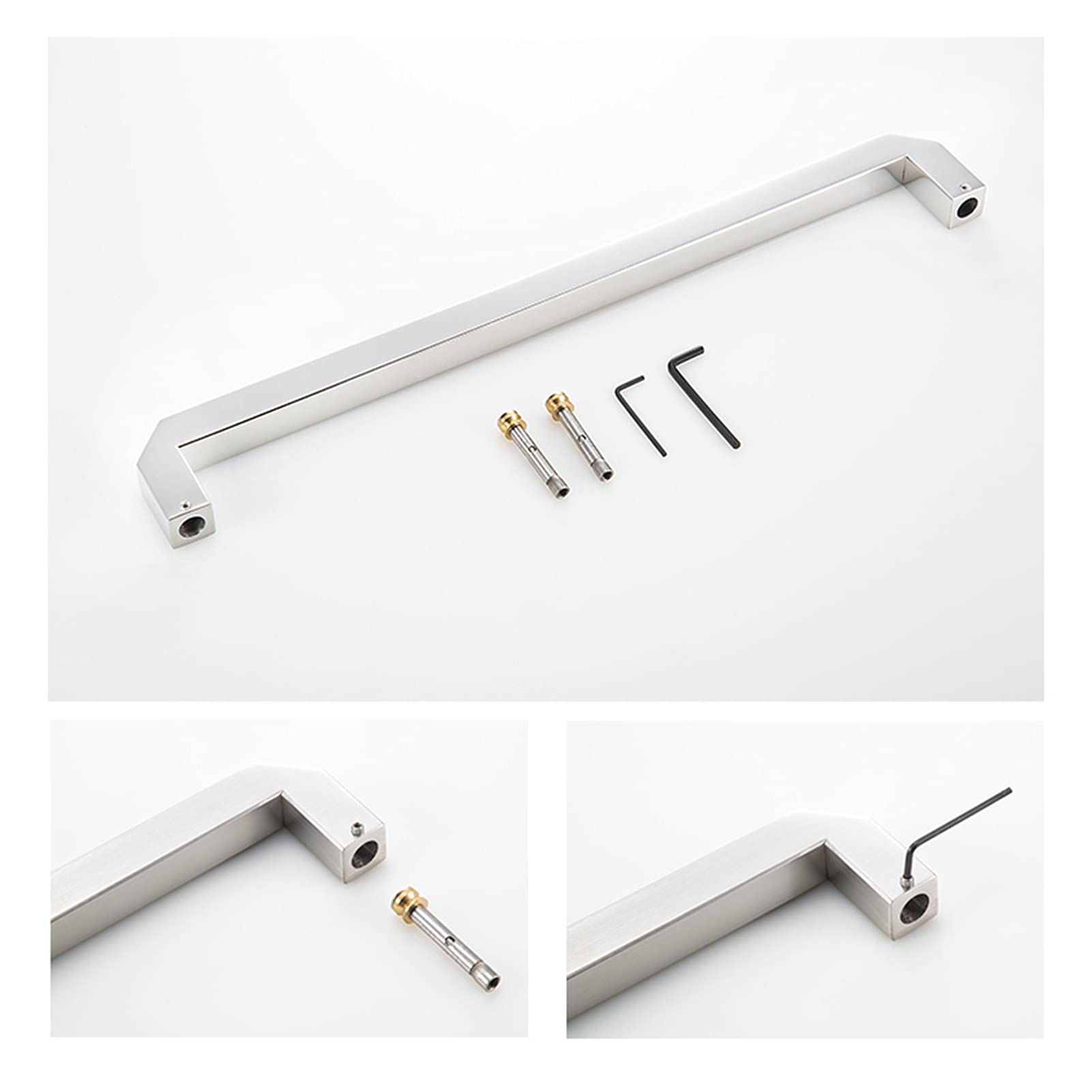 CL-ZZZ 47.2 Inch (120cm) Wall Mounted Towel Bar Rail - Premium SUS 304 Stainless Steel Towel Holder with Polished Silver Finish for Bathroom & Kitchen Organization - Perfect for Hanging Towels, Robes or Kitchen Utensils
