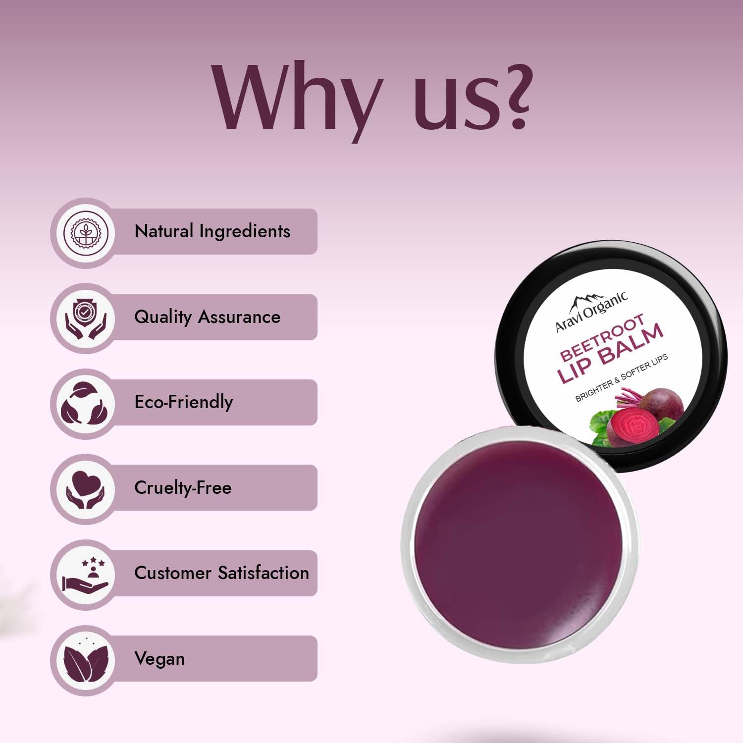 Organic Beetroot Lip Balm with Shea Butter & Cocoa Butter - Moisturizing Treatment for Dry, Chapped Lips - Natural Lip Care with Beetroot Extract - 8g Red - Perfect for Winter Skincare & Daily Hydration