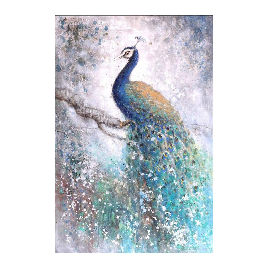 5D Diamond Painting Kit for Adults - DIY Round Full Drill Crystal Rhinestone Embroidery Art (15.7×11.8 inch Peacock Design) - Perfect for Home Decor, Office Wall Art & Relaxation Therapy