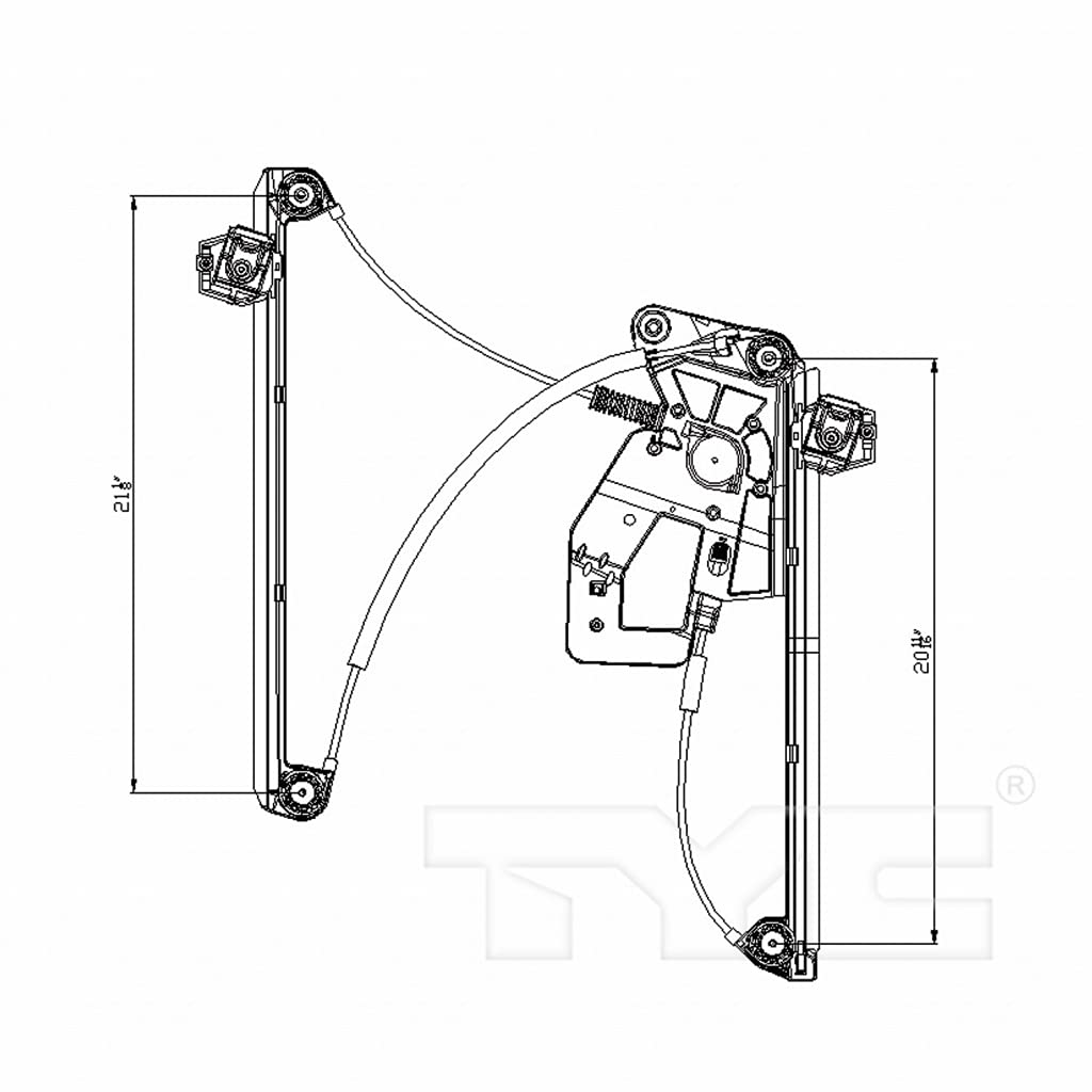 BMW 525i 528i 530i 540i Window Regulator Assembly 1997-2003 - Driver Side Front Power Cable Replacement Part (BM1350117, 67628360511) - Fix Stuck or Noisy Windows for Smooth Operation