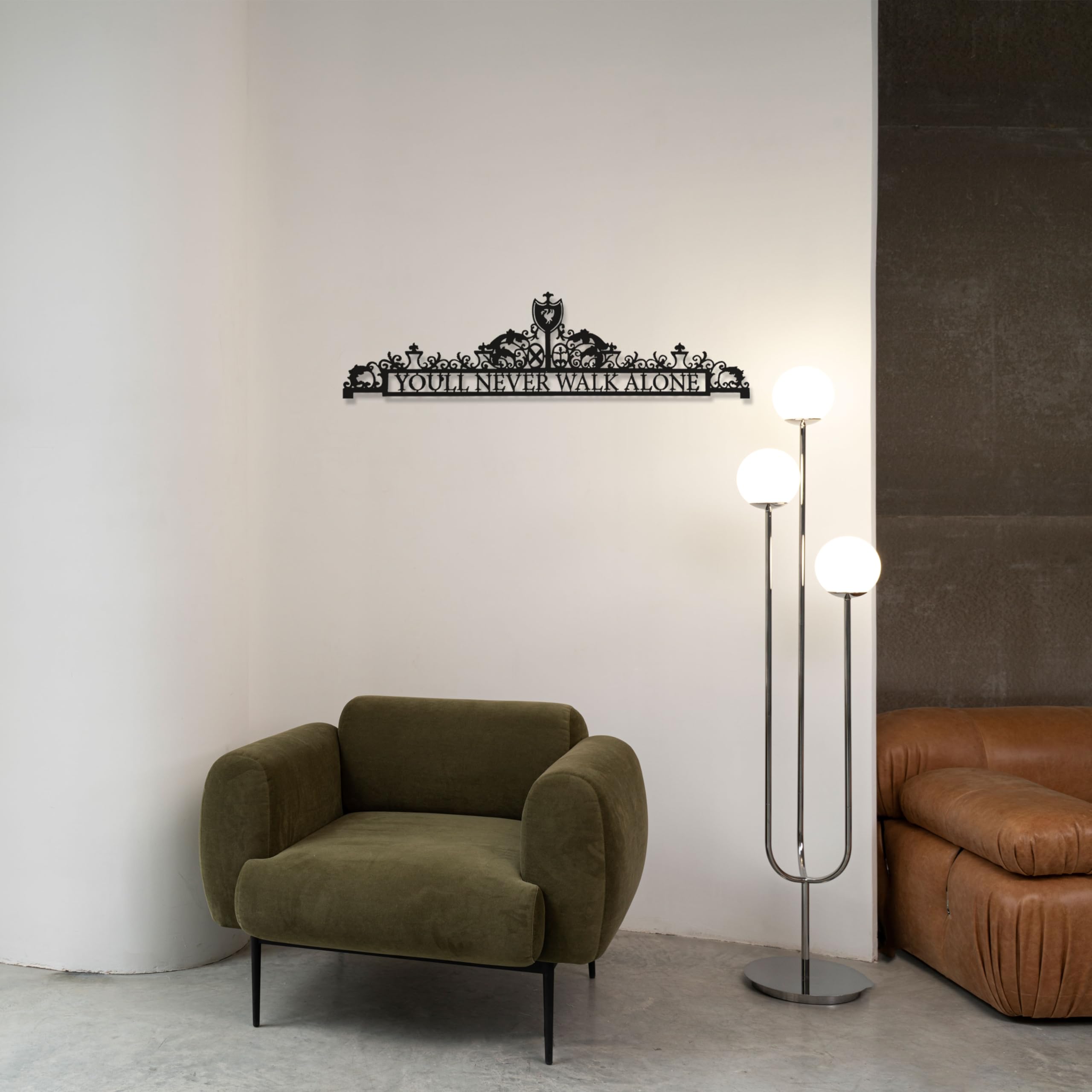 Liverpool FC Metal Wall Art - You'll Never Walk Alone Shankly Gates Silhouette - Unique Birthday Gift for Liverpool Fans & Fathers - Perfect for Home, Office & Man Cave Decor (Medium)