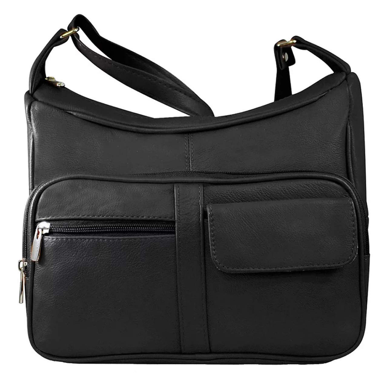 SILVERFEVER Medium Leather Handbag for Women - Stylish Shoulder Bag with Built-in Wallet & Organizer - Perfect for Work, Travel & Everyday Use