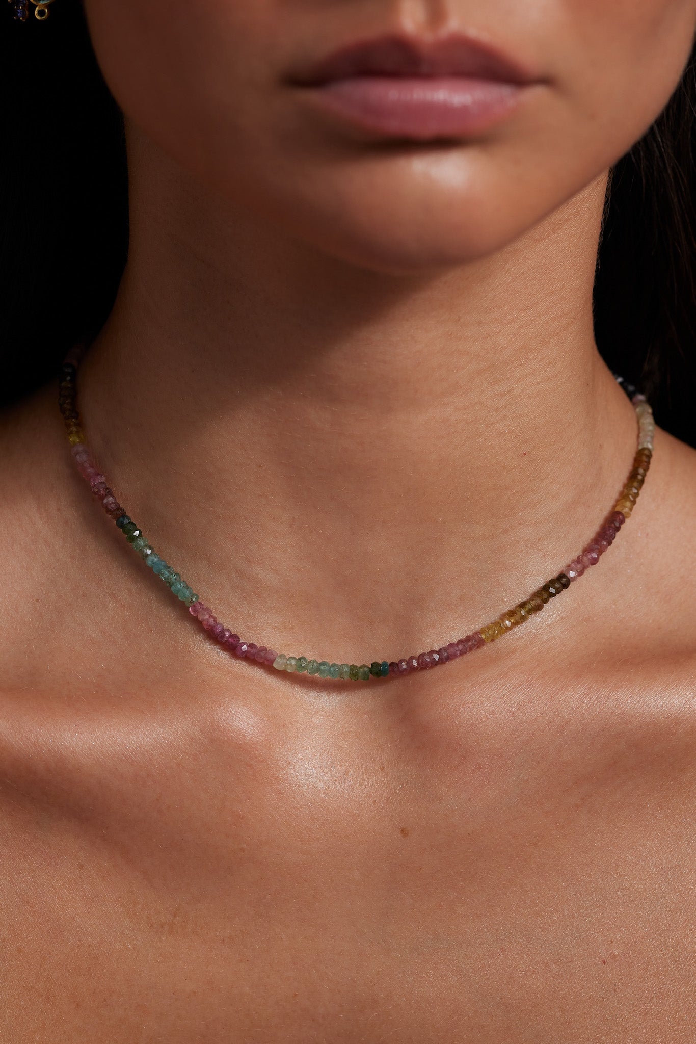 Tourmaline Ombre Silver Necklace for Women - Elegant Gradient Gemstone Jewelry Gift for Birthday, Anniversary & Special Occasions