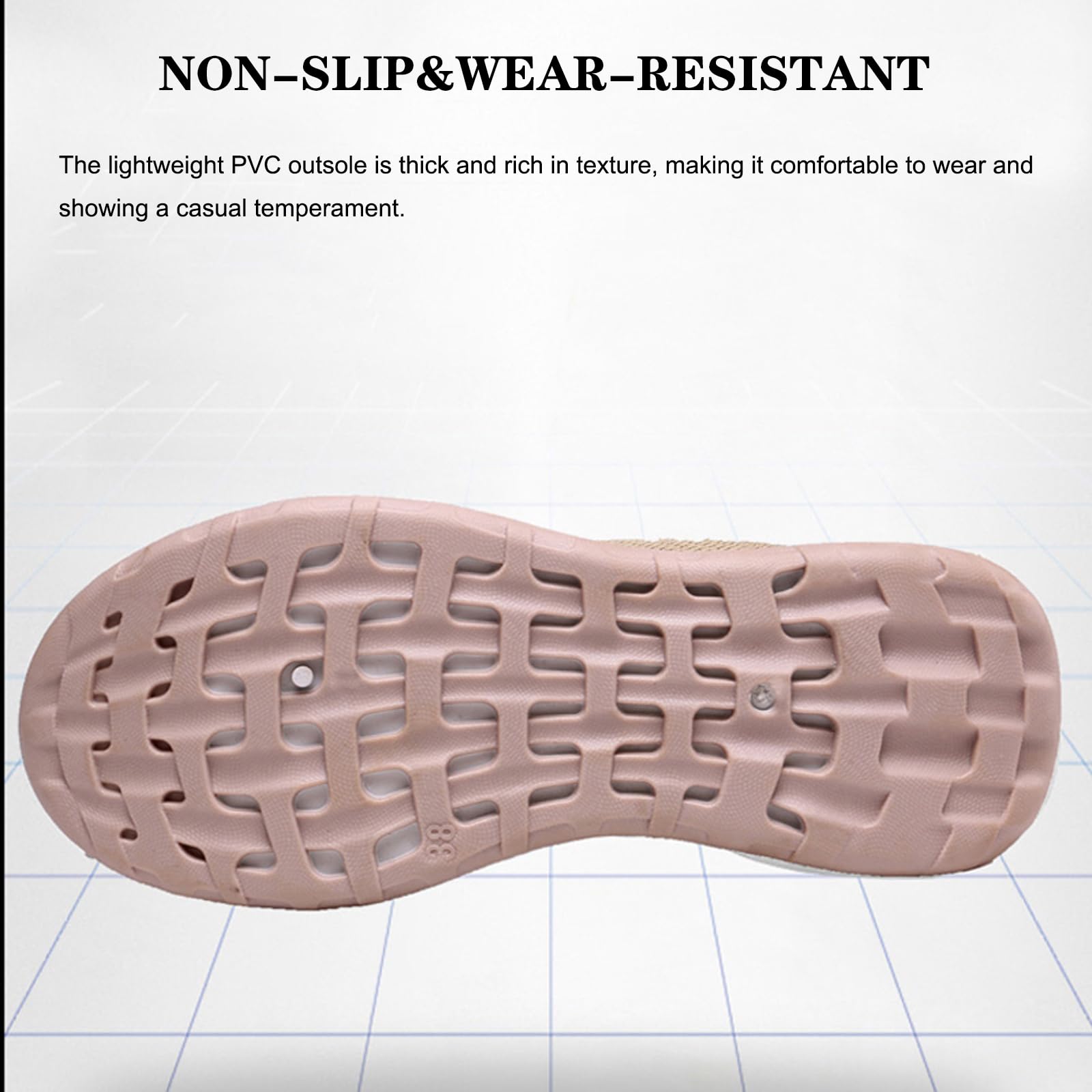 EFTCAL Women's Slip-On Walking Shoes - Breathable Mesh Athletic Sneakers for Running, Tennis & Casual Wear - Lightweight Comfortable Non-Slip Elastic Knit Socks Shoes for Workout, Travel & Daily Use