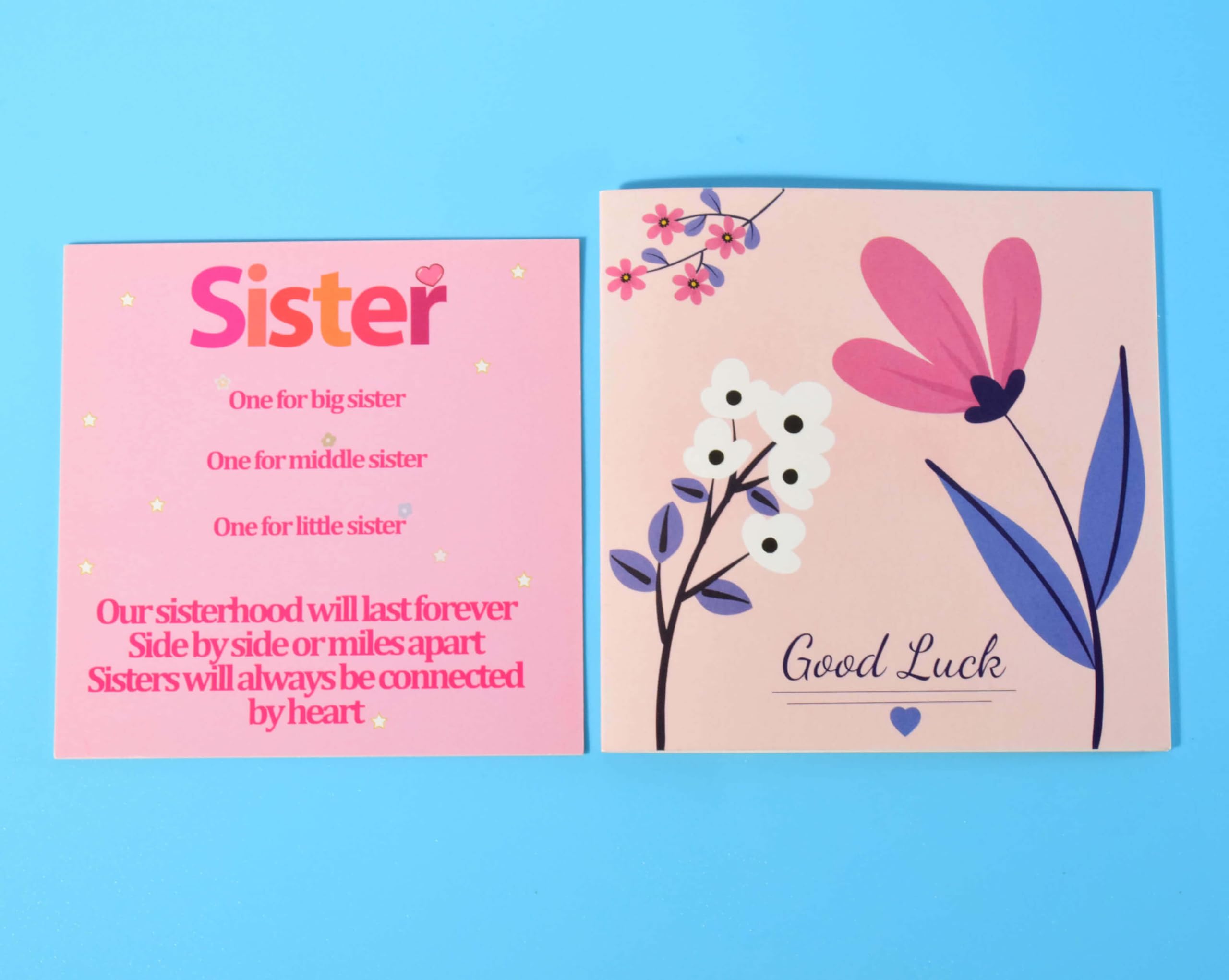 Big Sister Little Sister Matching Bracelet Set for 2 or 3 - Best Gifts for Twins, Daughters, Nieces & Granddaughters - Sweet Sister Jewelry for Christmas, Valentine's Day - Perfect for Sibling Bonding, Family Occasions & Special Moments