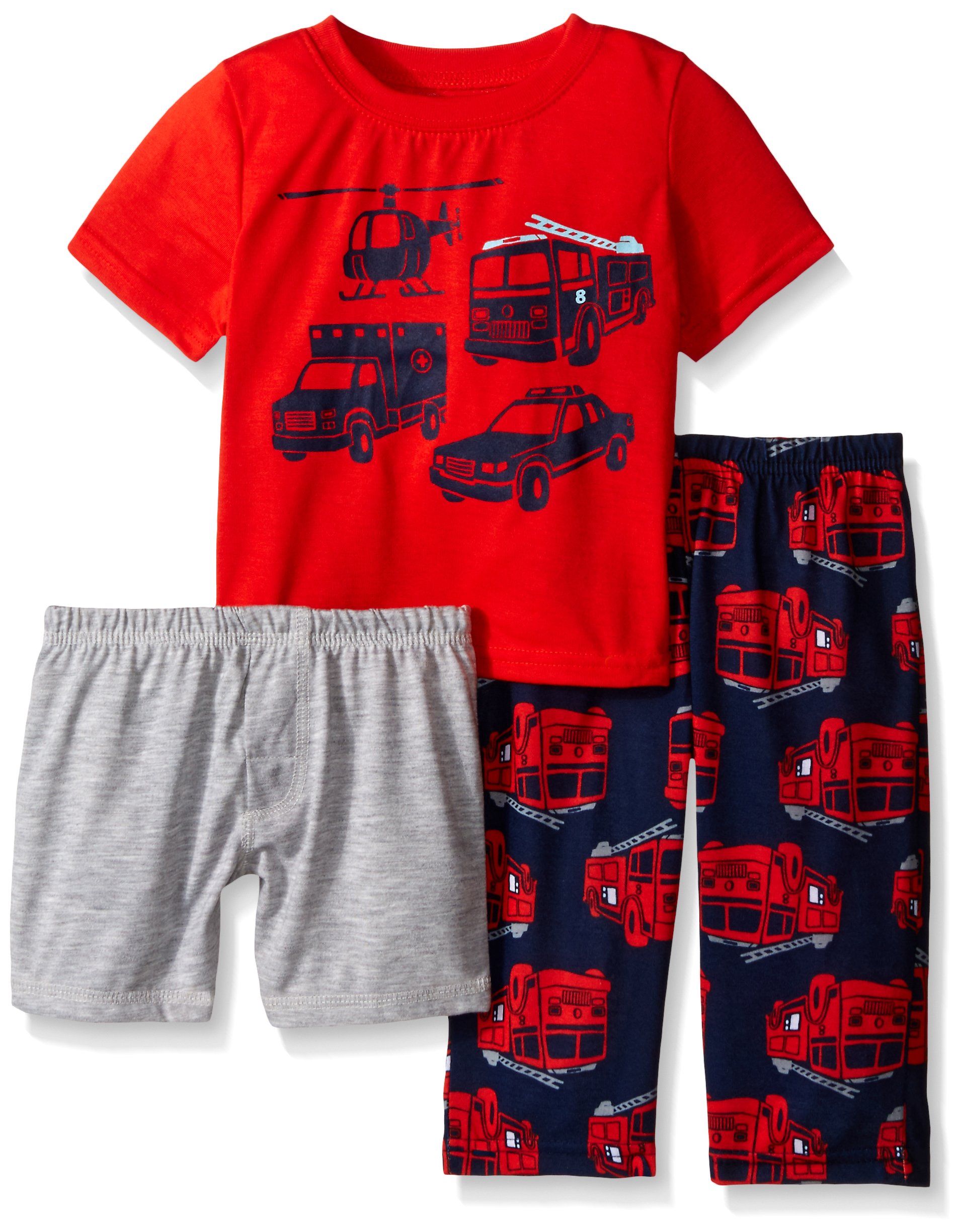 Carters Baby and Toddler Boys 3-Piece Pajama Set - Soft Cotton Sleepwear for Infants & Toddlers (6-24 Months) - Perfect for Bedtime, Lounging & Nursery Comfort