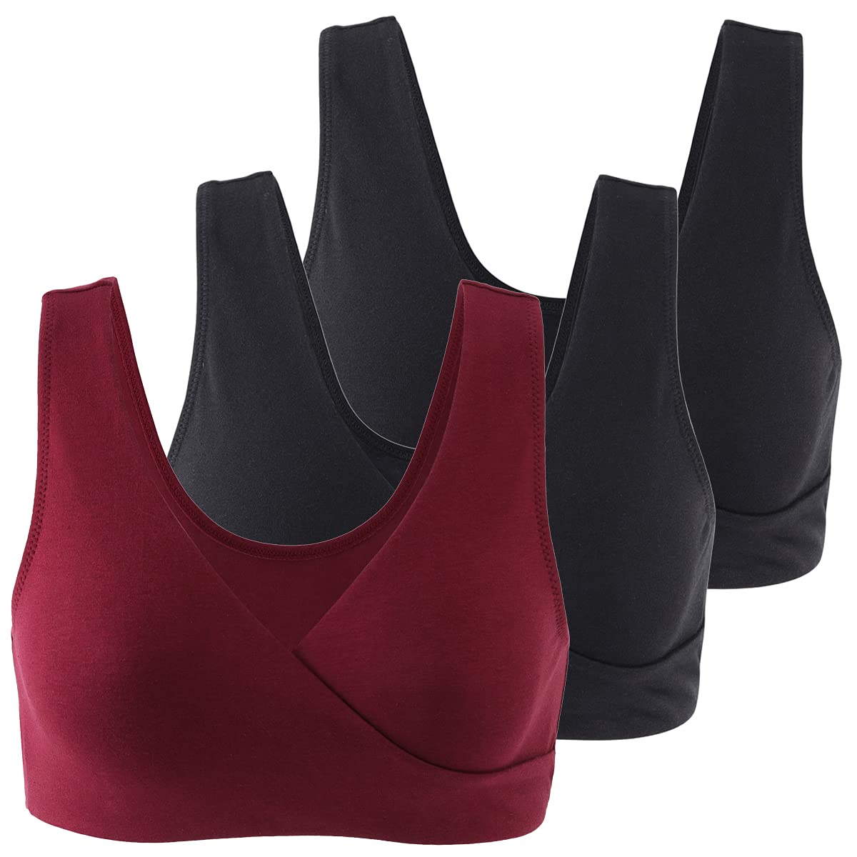 COLOMI Wireless Maternity Nursing Bra - Soft Cotton Breastfeeding Bra for Comfort & Sleep - Perfect for Nursing Moms at Home & Nighttime Feeding