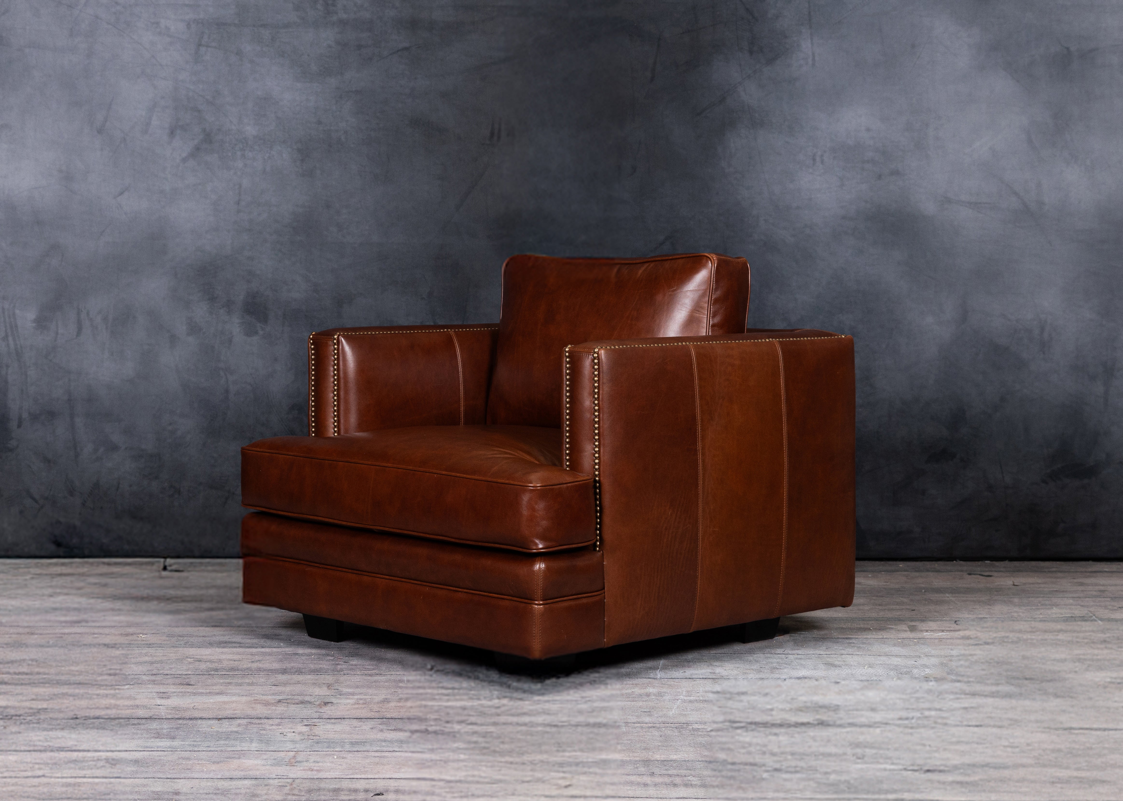 Premium Arlington Leather Chair - Genuine Leather, Ergonomic Design for Home & Office - Perfect for Living Room, Study, or Executive Workspace