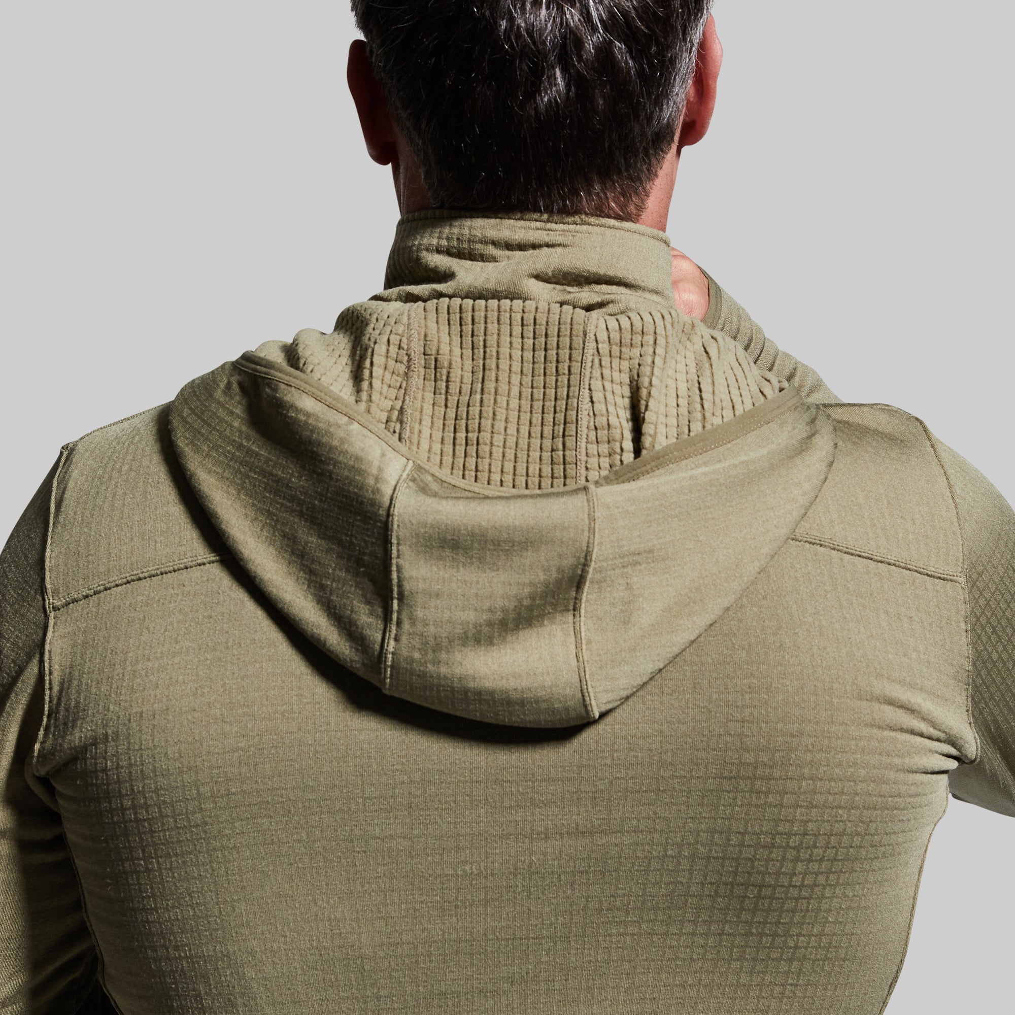 Men's Quiver Half Zip Hoodie - Sage Brush Color | Lightweight Fleece Pullover for Outdoor Activities, Hiking & Casual Wear