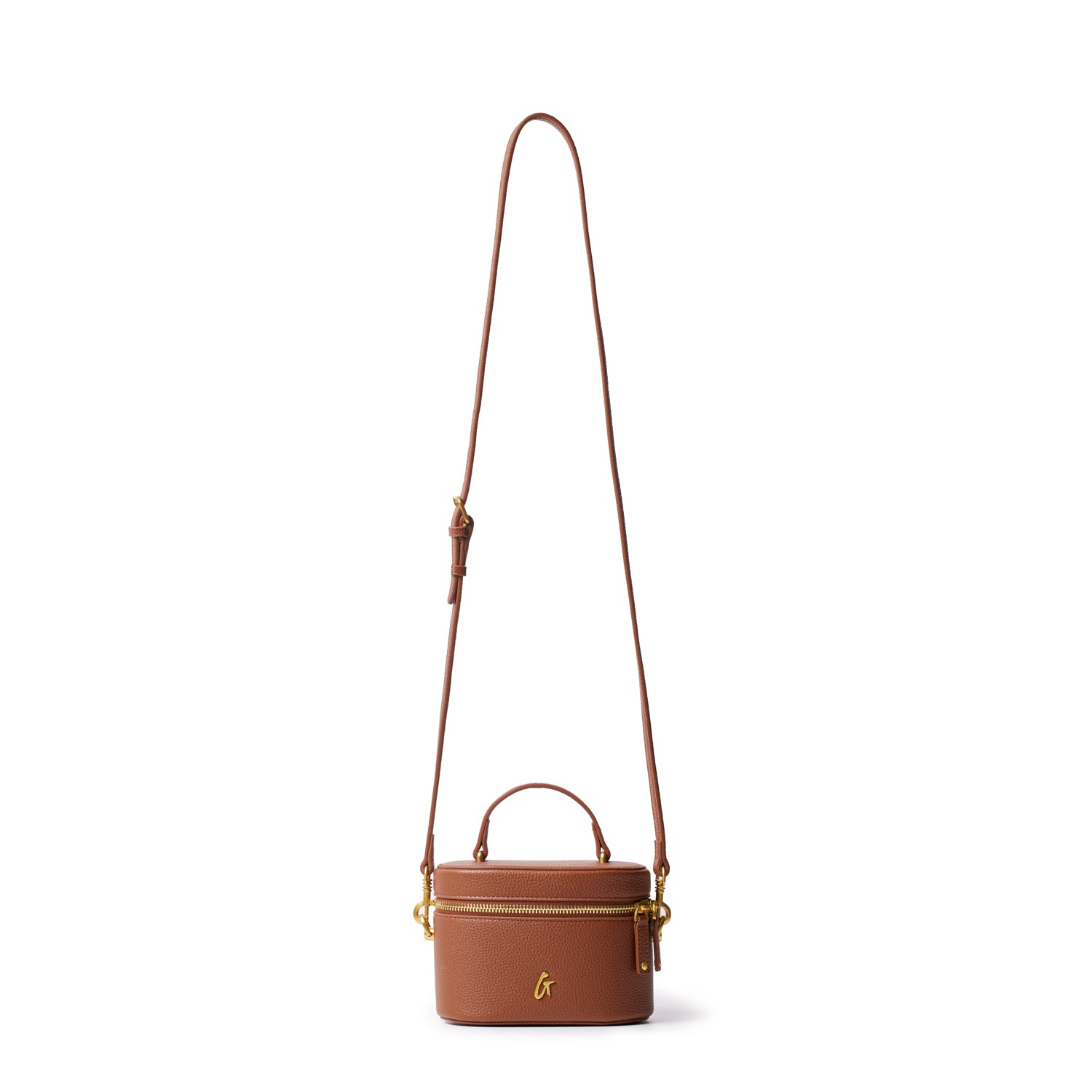 Mini Pebble Vanity Bag - Stylish Brown Makeup Pouch for Travel & Everyday Use | Compact & Trendy Cosmetic Organizer