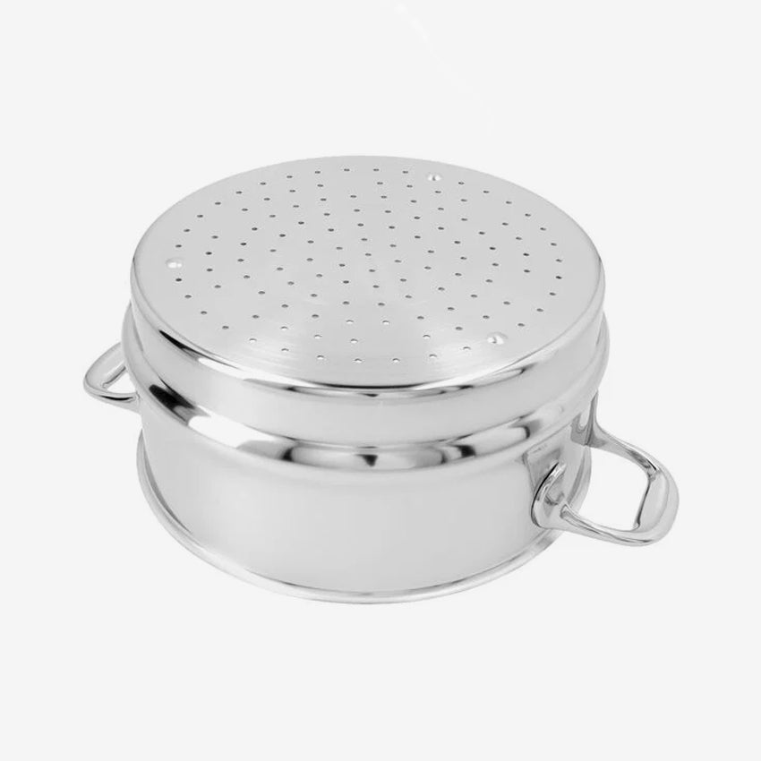 Demeyere Atlantis 7-Piece Stainless Steel Steamer Insert Set for Pots - Perfect for Vegetables, Dumplings & Healthy Cooking