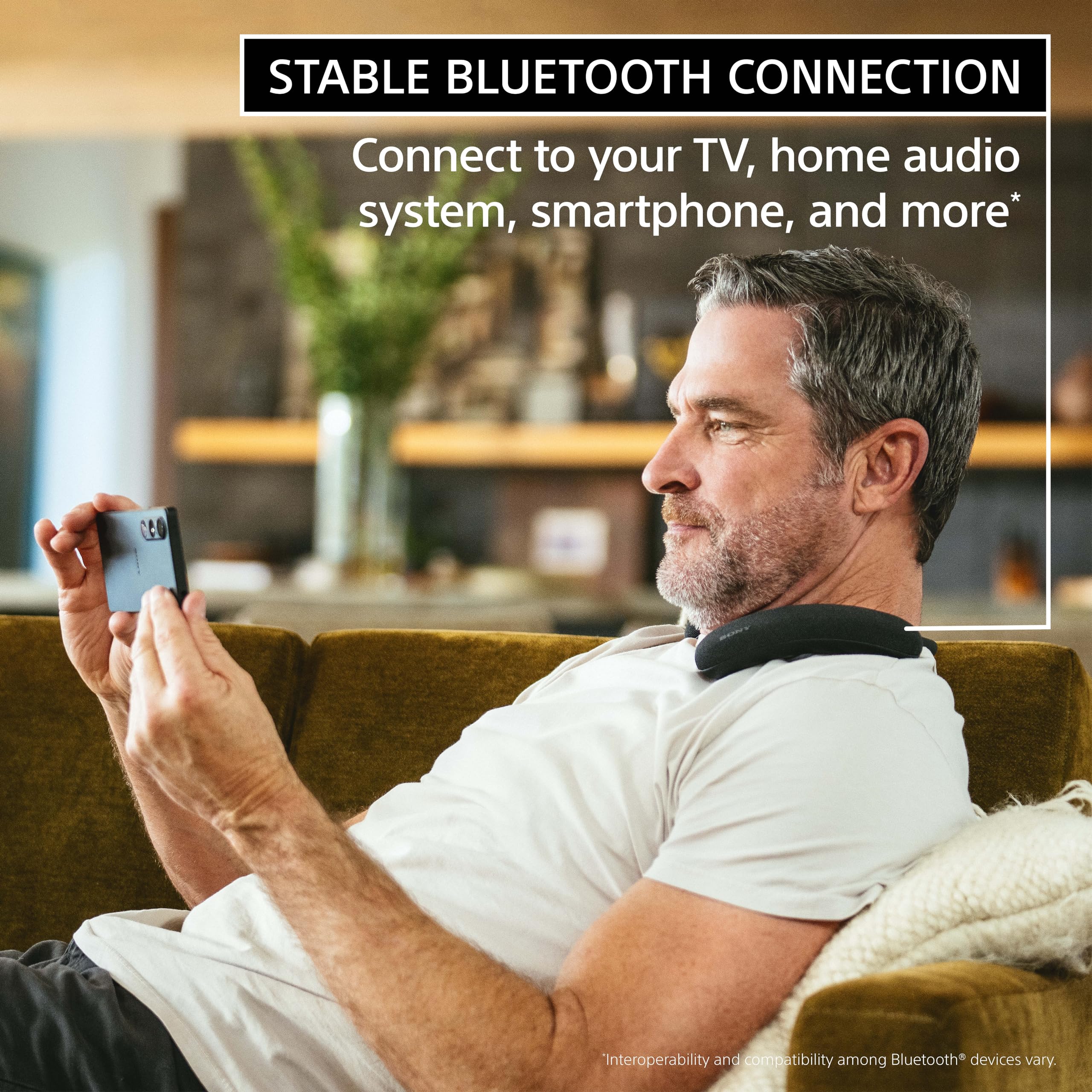 Sony BRAVIA Theater U Wireless Wearable TV Speaker with Bluetooth - Personalized Home Theater Audio System for Movies & Gaming, Built-in Mic, 12H Battery Life, IPX4 Splash-Resistant (HT-AN7) - Perfect for Home Entertainment, Gaming Sessions & Outdoor Movie Nights