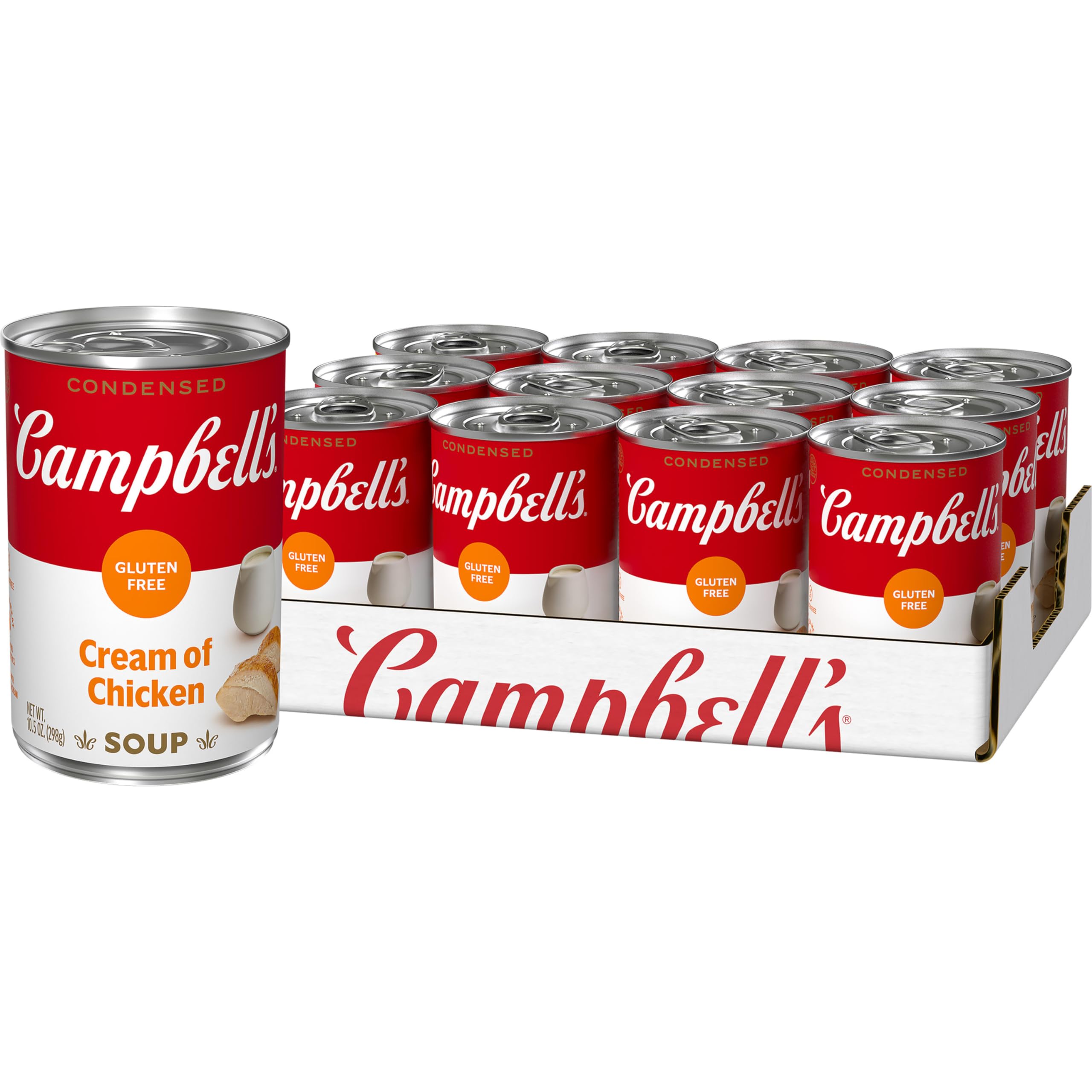Campbell's Gluten Free Condensed Cream of Chicken Soup - 10.5 oz Can (Pack of 12) | Easy Cooking for Casseroles, Soups & Recipes | Quick Meal Prep Solution
