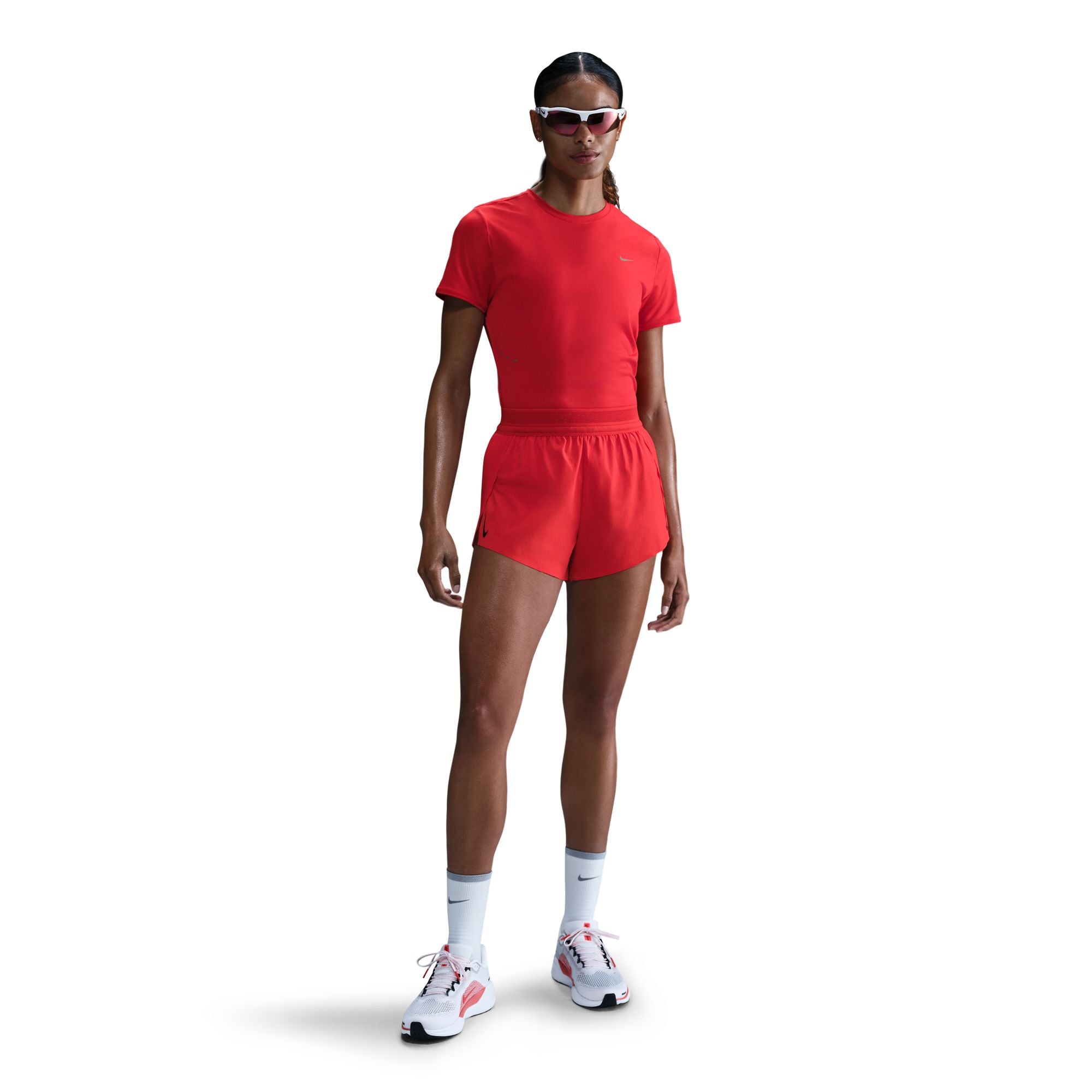 Nike Women's DRI-FIT ADV Aeroswift Mid-Rise Lined Running Shorts - 3-Pack (696 LT Crimson/Black) | Moisture-Wicking Athletic Shorts for Running, Gym Workouts & Yoga | High-Performance Comfort for Active Women