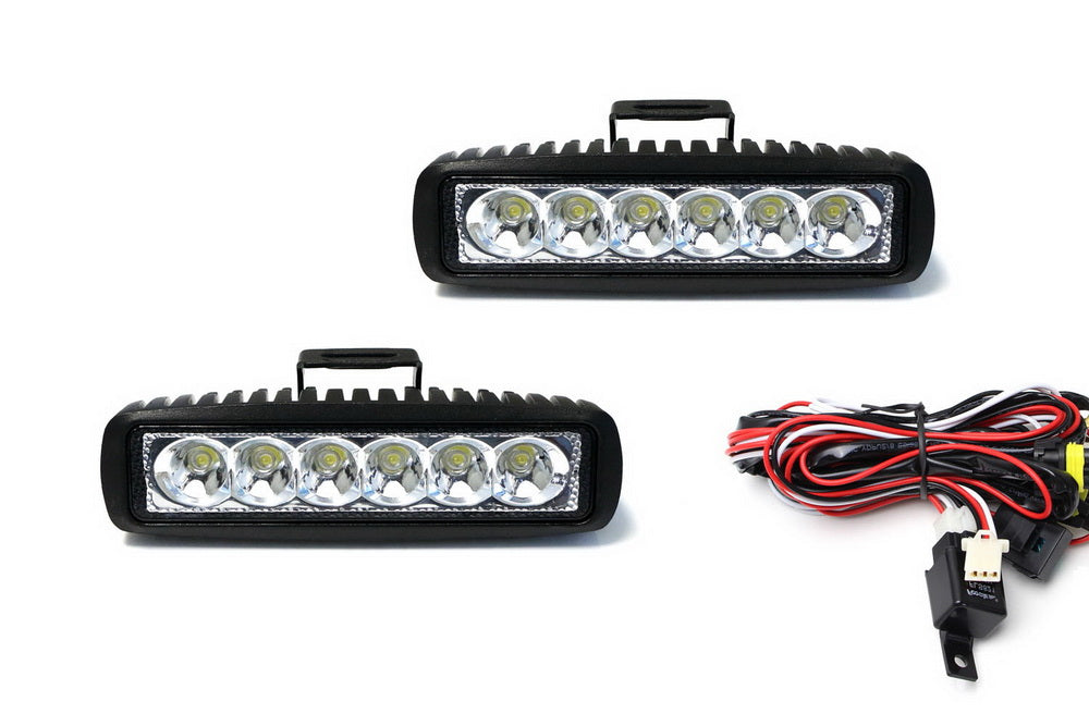 18W High Power 6 Osram LED Daytime Running Light Kit - Universal Fit for Cars & Trucks - Enhance Visibility & Safety for Daytime Driving