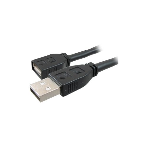 Active USB 2.0 Extension Cable A Male to Female 25ft - High Speed USB 2.0 Extender for Webcam, Printer, Projector, Whiteboard - Shielded Matte Black Pro AV/IT Cable - Perfect for Conference Rooms, Classrooms & Home Office Setup