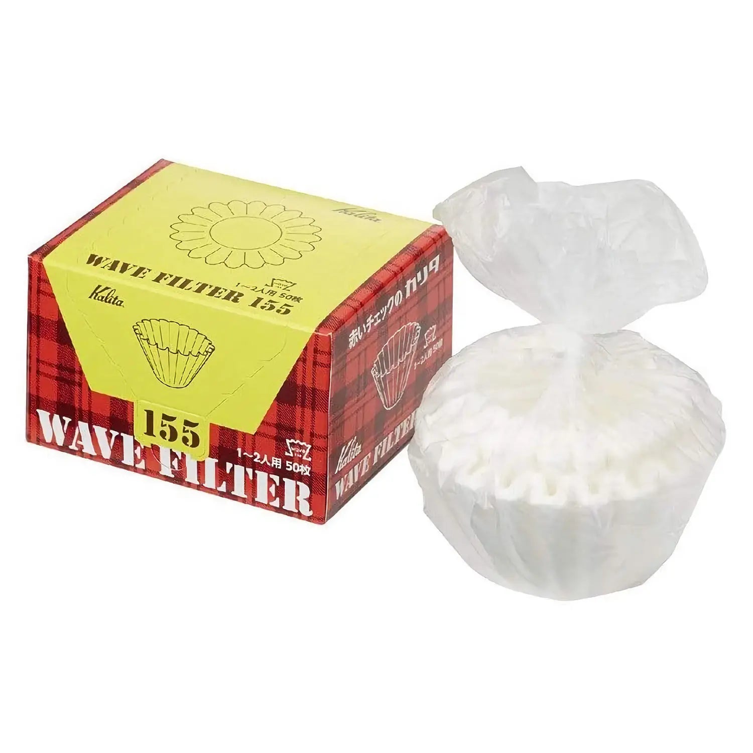 Kalita Wave Series Wood Pulp Coffee Filters - 50 Count, Natural Unbleached Paper Filters for Pour Over Coffee Brewing - Perfect for Home Baristas and Specialty Coffee Lovers