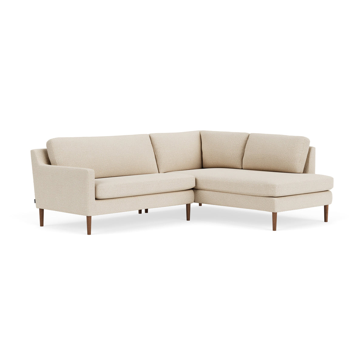 Astha Boucle Right Corner Sofa - Modern L-Shaped Sectional Couch for Living Room, Lounge & Small Spaces | Soft Upholstery, Comfortable Seating, Stylish Home Decor