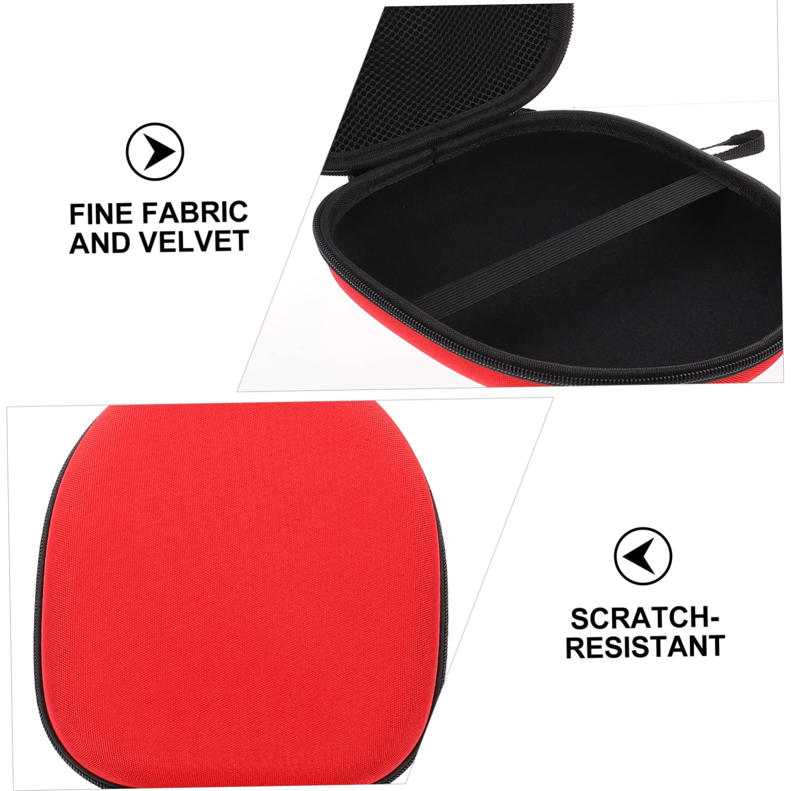 DOITOOL 3-Pack Premium Headphone Storage Bags for Gaming Over-Ear Headphones - Durable Travel Carry Case with Soft Lining (Red) - Perfect for Travel, Office, and Home Organization